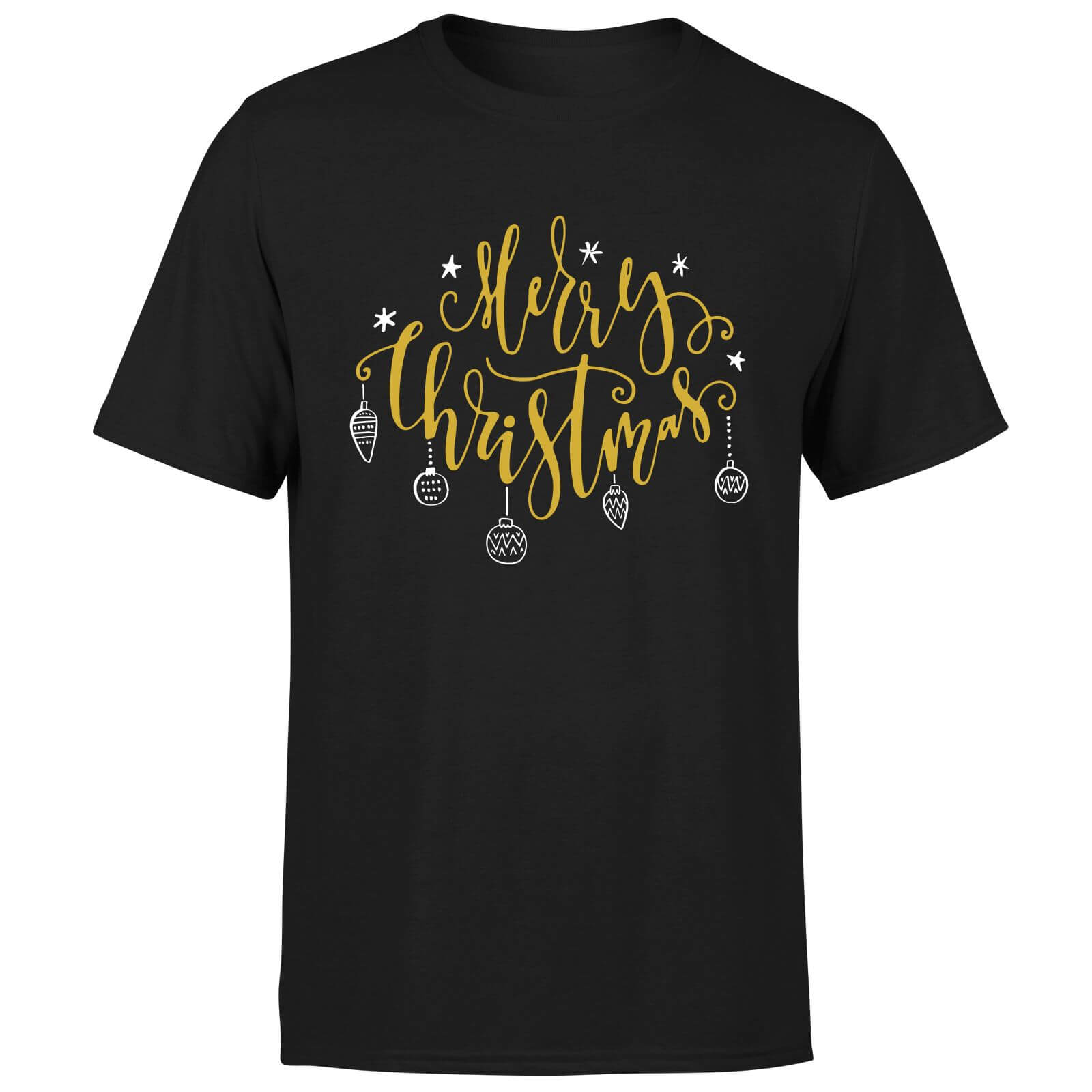 Merry Christmas T-Shirt - Black - S