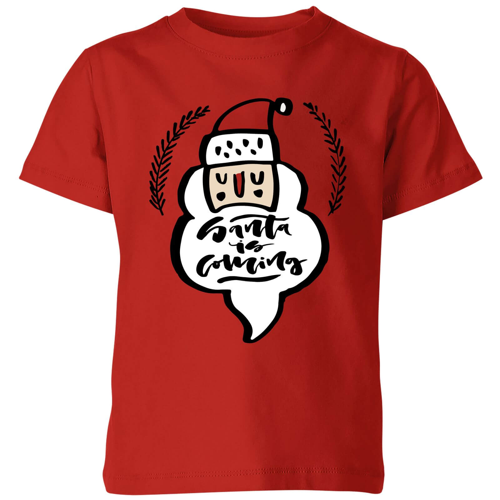 Santa is Coming Kids' T-Shirt - Red - 3-4 Years - Red
