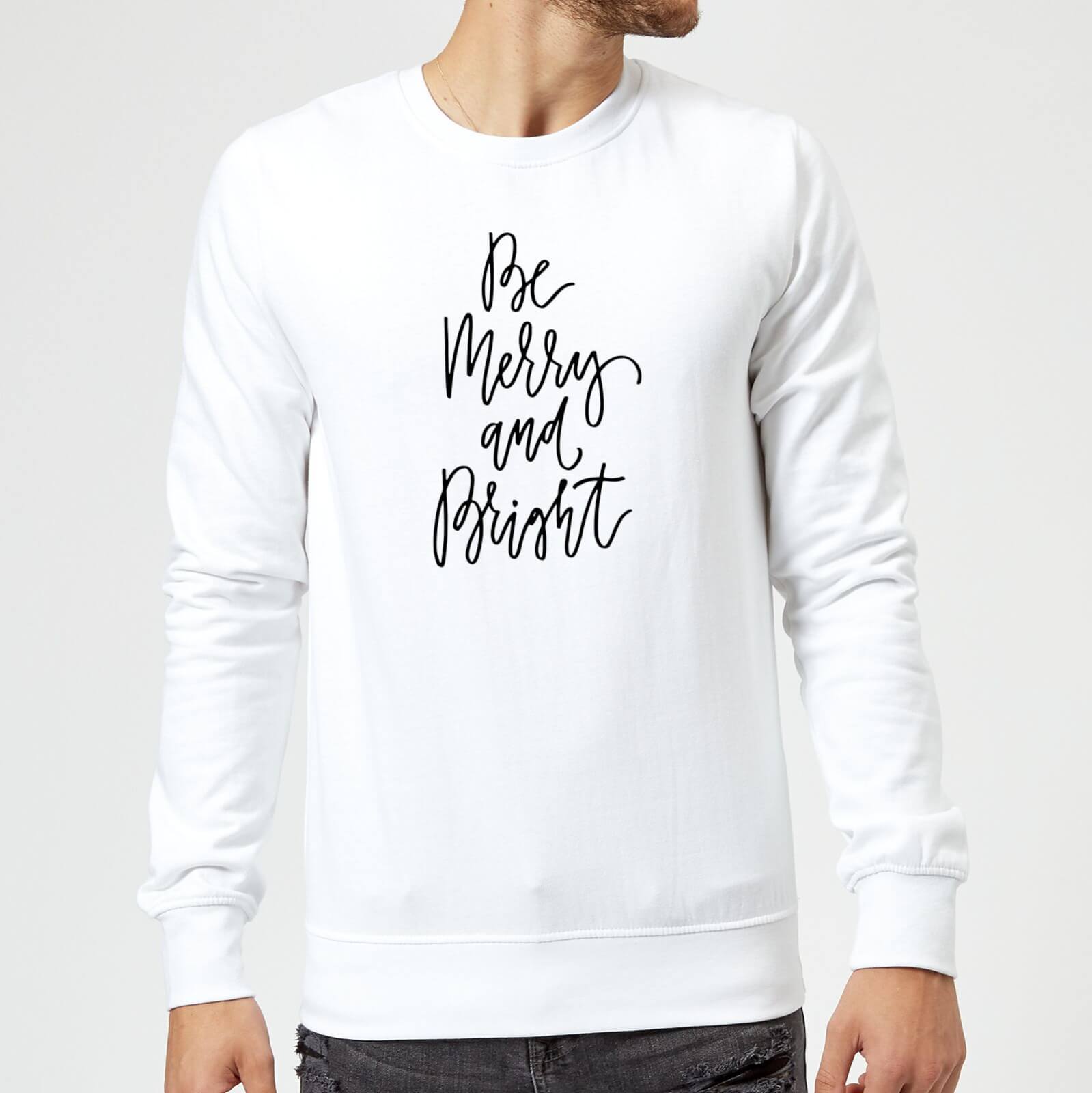 Be Merry and Bright Sweatshirt - White - S - White