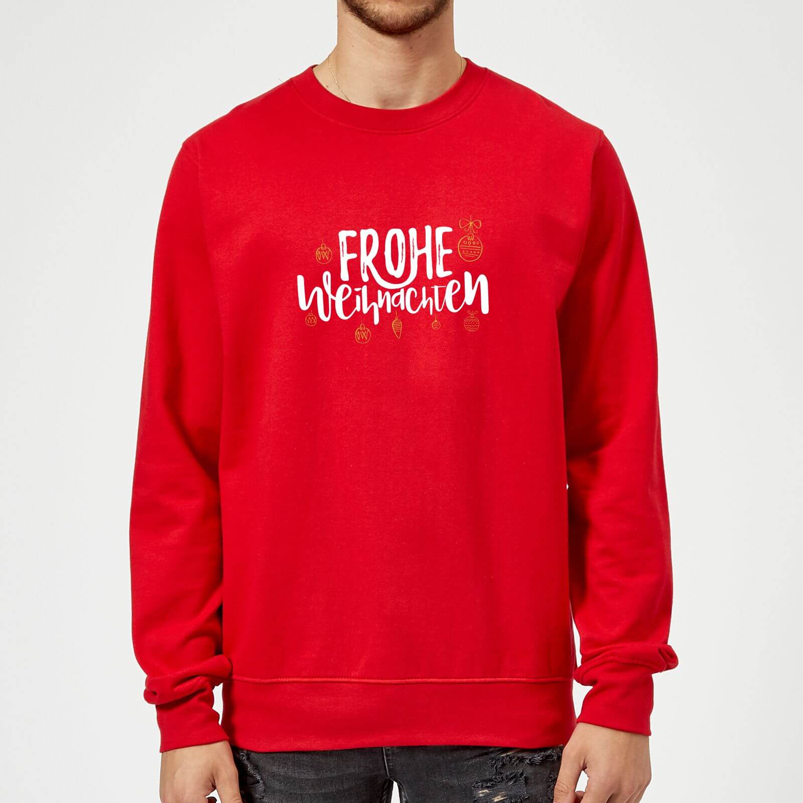 Frohe Weihnachten Sweatshirt - Red - M