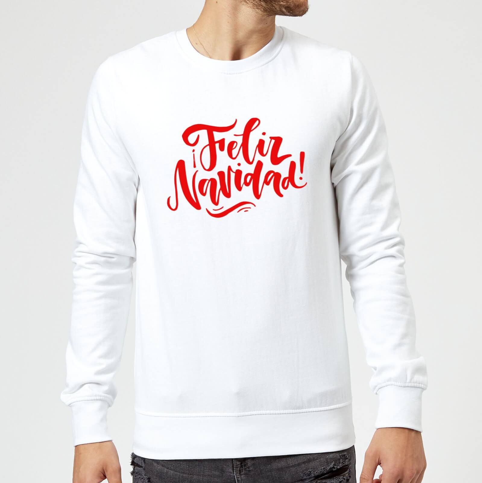 Feliz Navidad Sweatshirt - White - S