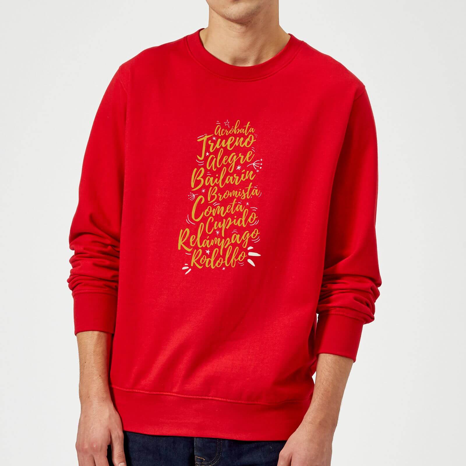 International Reindeer Sweatshirt - Red - M - Red