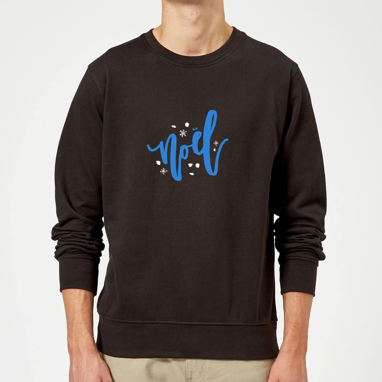 Noel Snowflakes Sweatshirt - Black - 5XL - Black