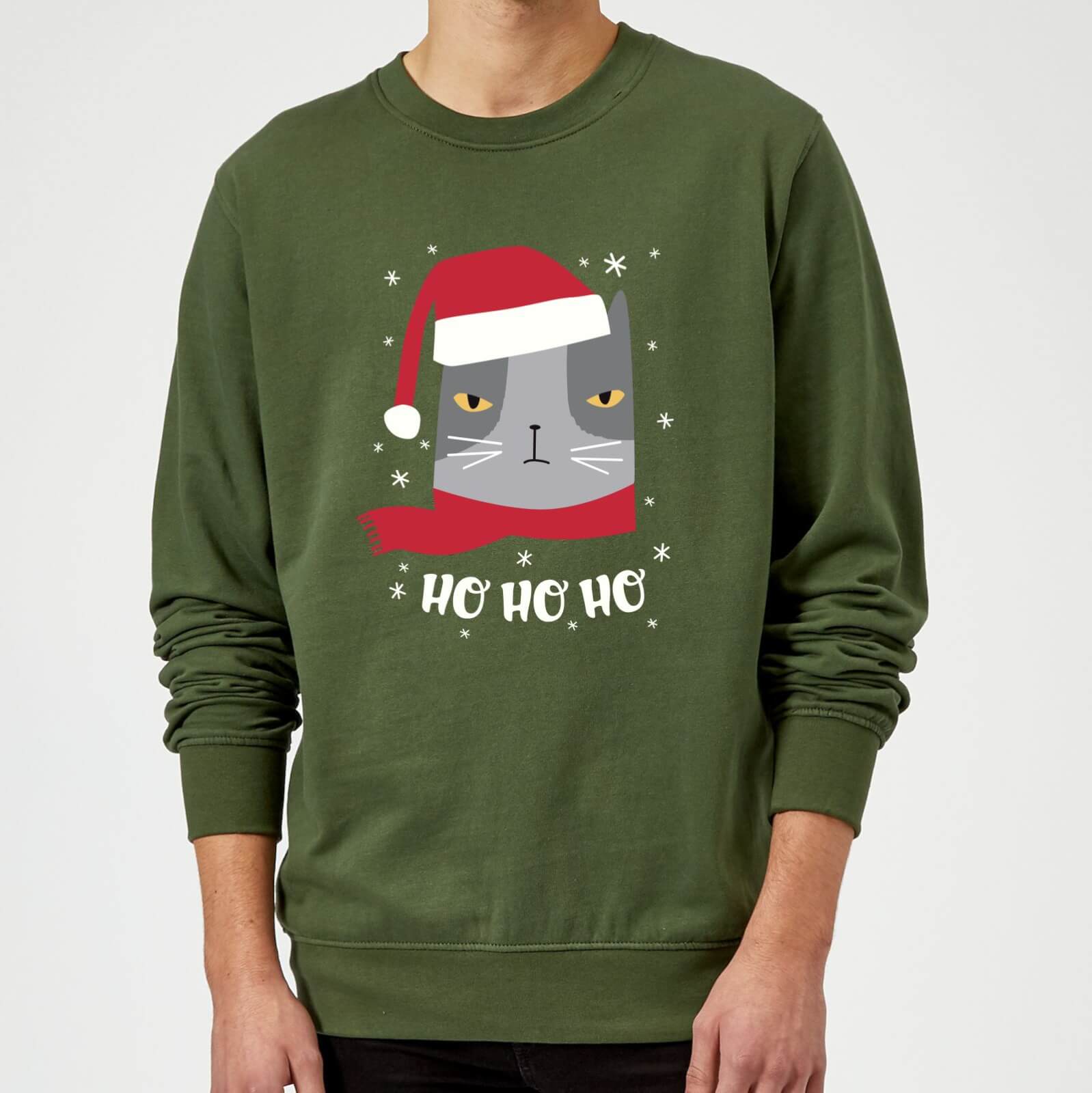 Ho Ho Ho Sweatshirt - Forest Green - M