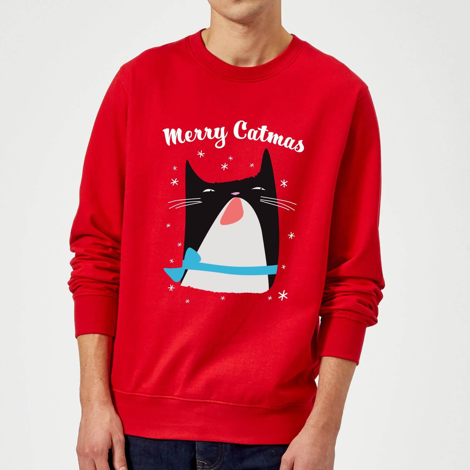 Merry Catmas Sweatshirt - Red - M