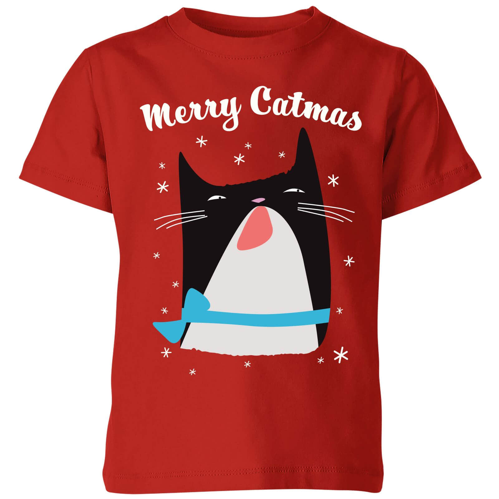 Merry Catmas Kids' T-Shirt - Red - 3-4 Years - Red