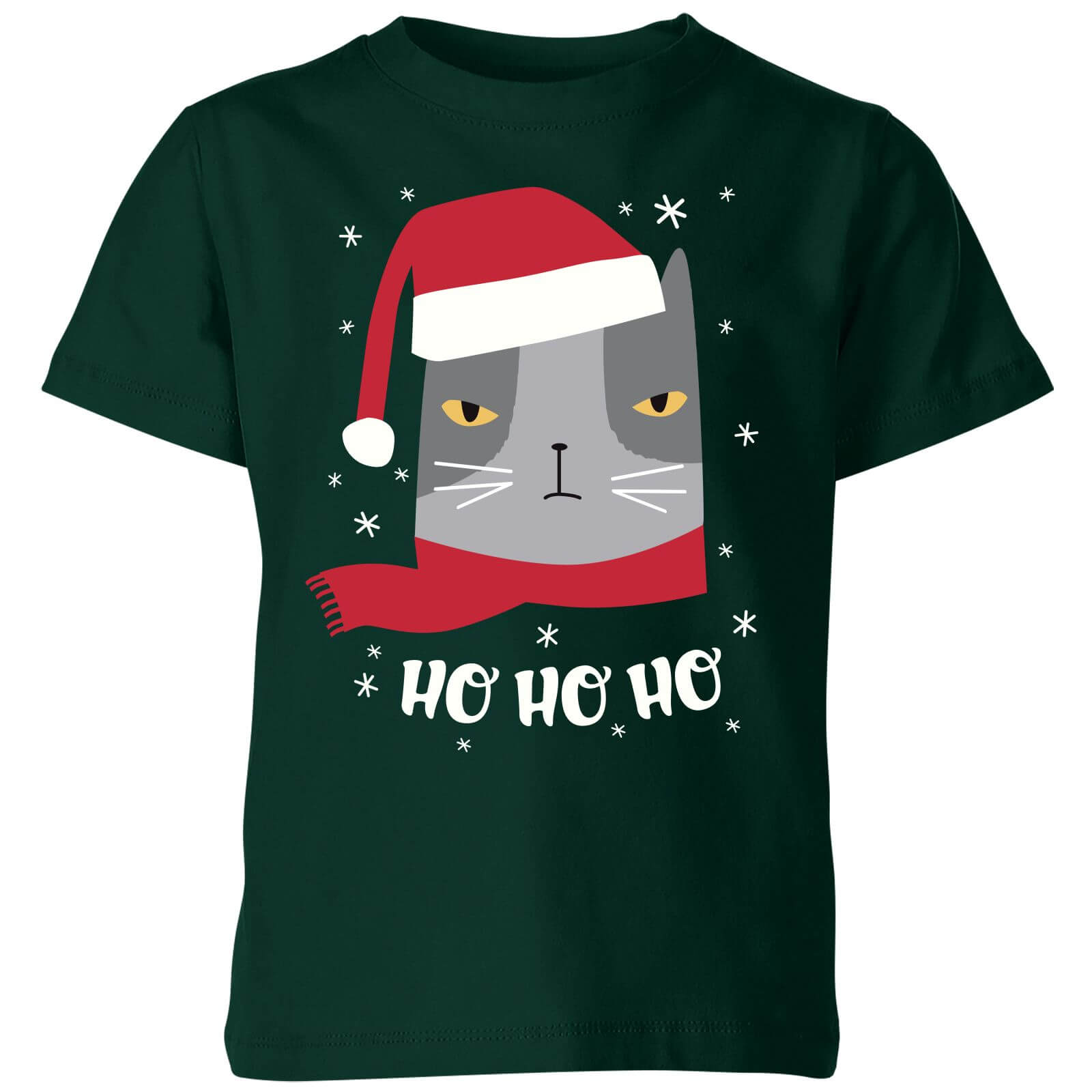 Ho Ho Ho Kids' T-Shirt - Forest Green - 3-4 Years - Forest Green