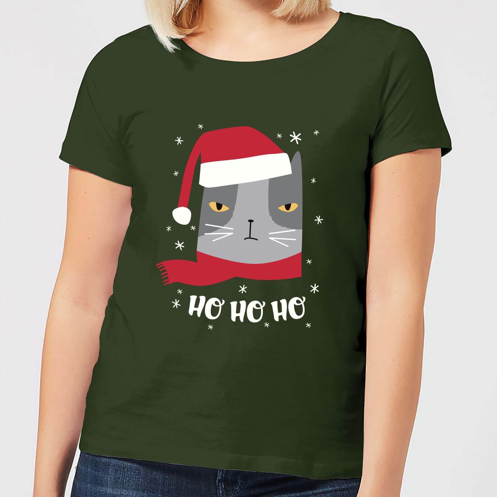 Ho Ho Ho Women's T-Shirt - Forest Green - S - Forest Green