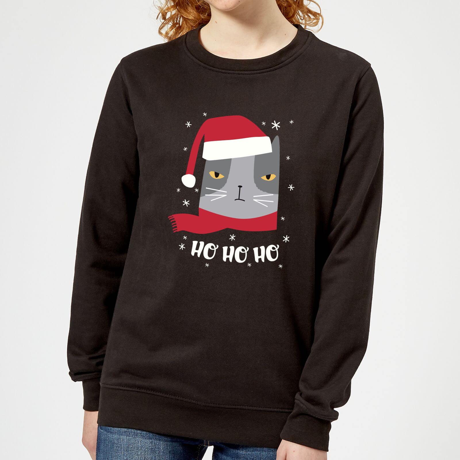 Ho Ho Ho Women's Sweatshirt - Black - XS
