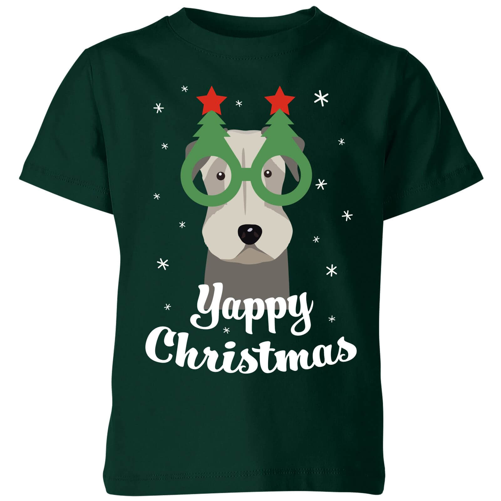 Yappy Christmas Kids' T-Shirt - Forest Green - 3-4 Years - Forest Green