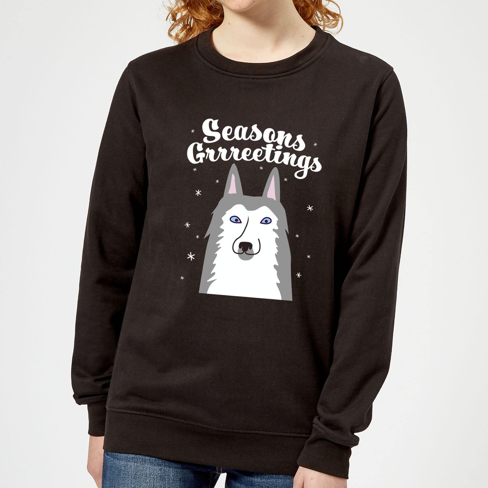 Seasons Grrreetings Women's Sweatshirt - Black - XS - Black