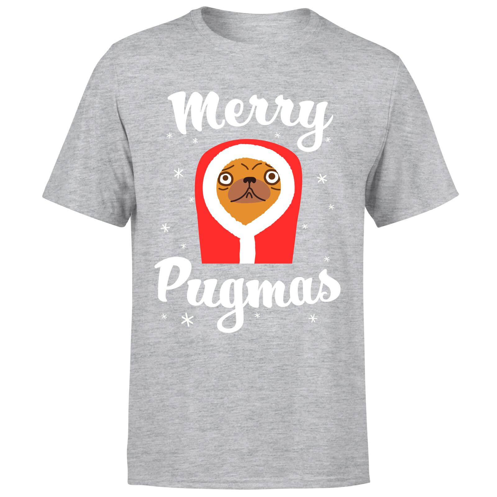 Merry Pugmas T-Shirt - Grey - 3XL - Grey