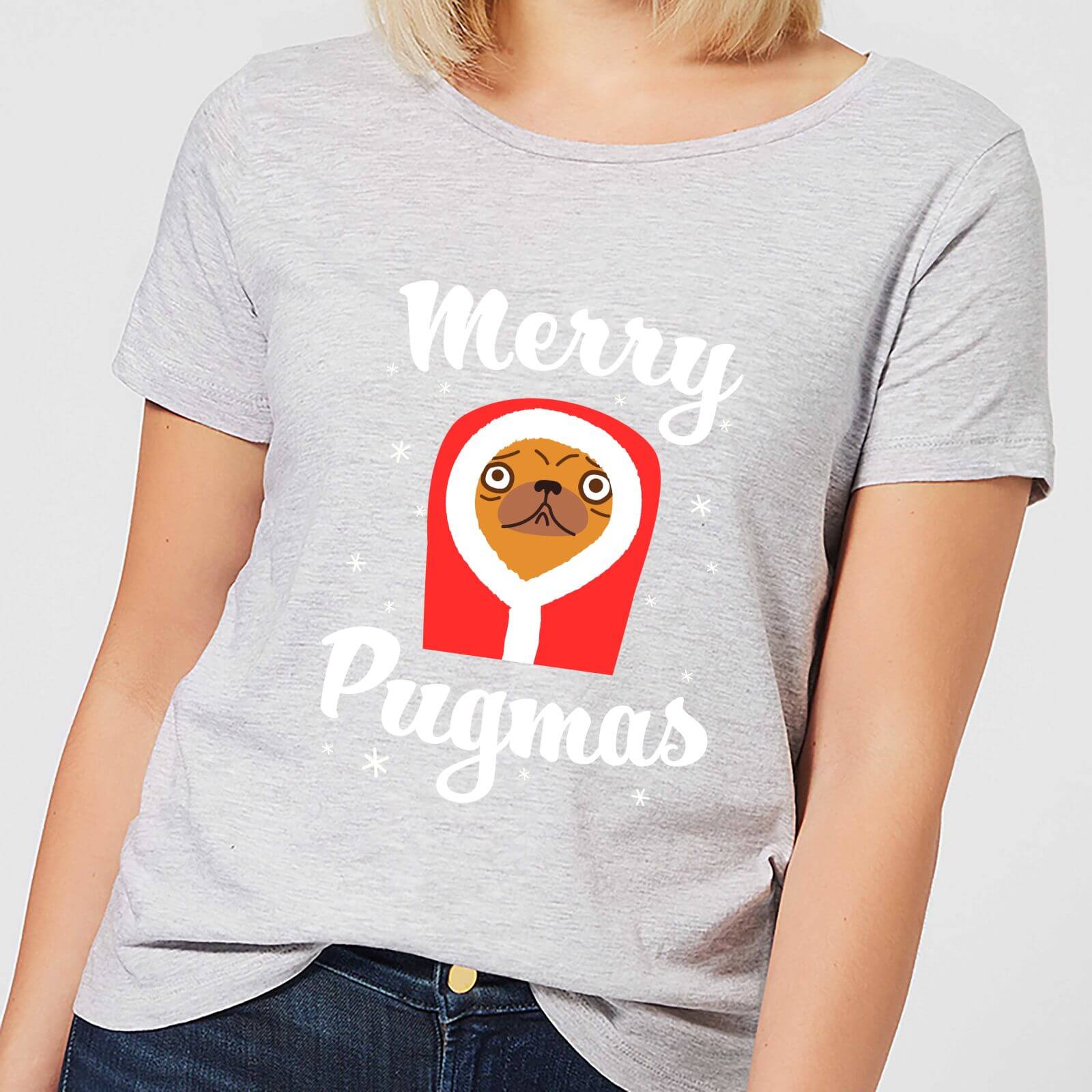Merry Pugmas Women's T-Shirt - Grey - 3XL - Gris