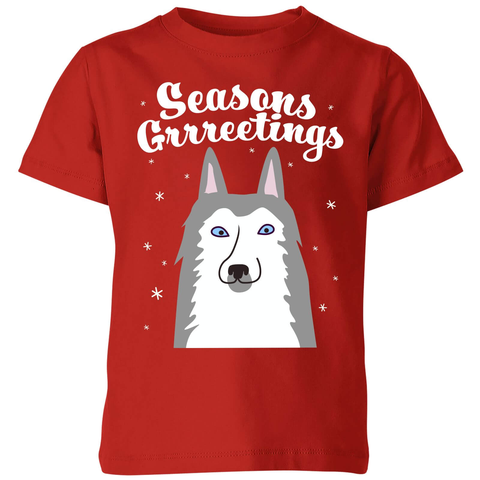 Seasons Grrreetings Kids' T-Shirt - Red - 3-4 Years - Red