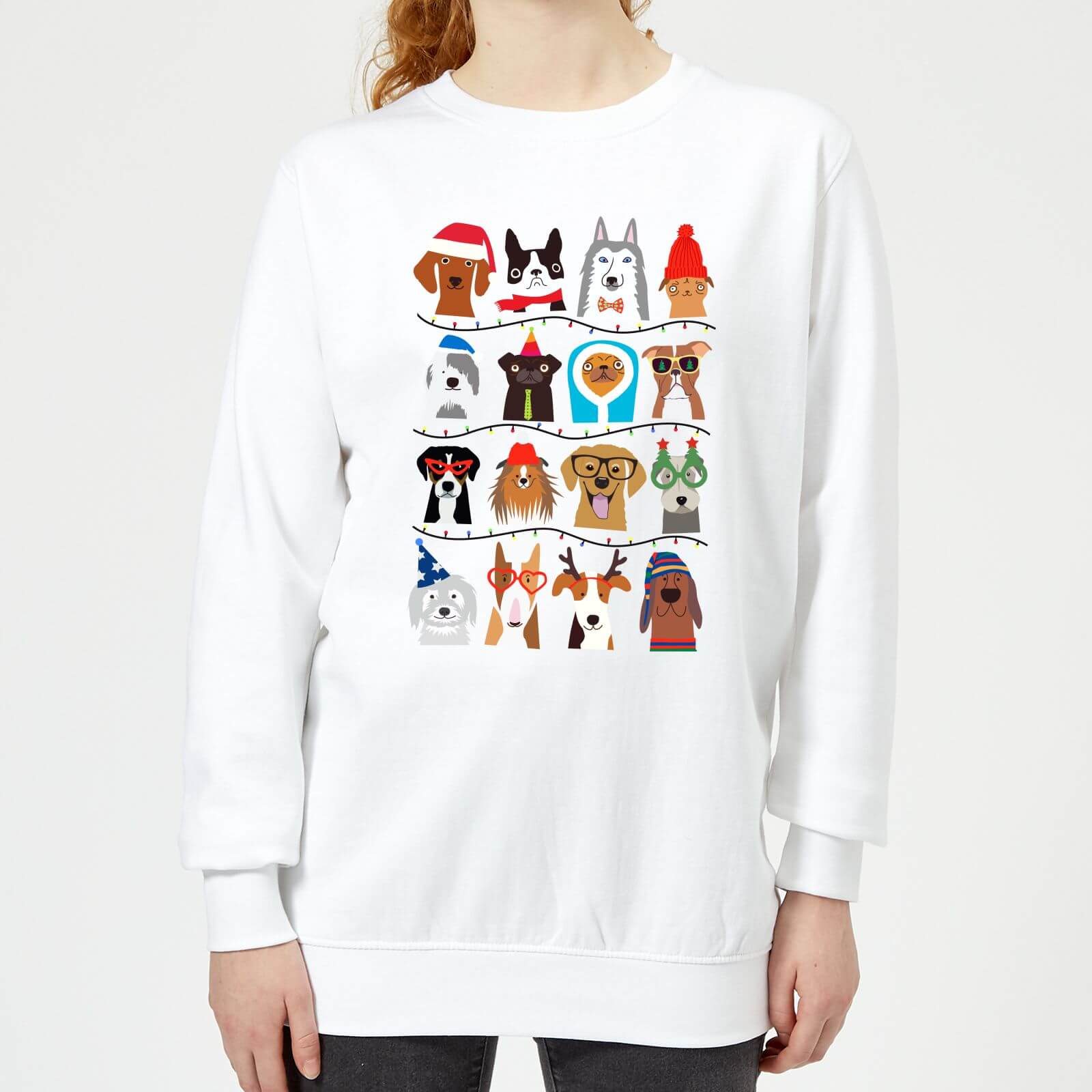 Merry Dogmas Women's Sweatshirt - White - XS