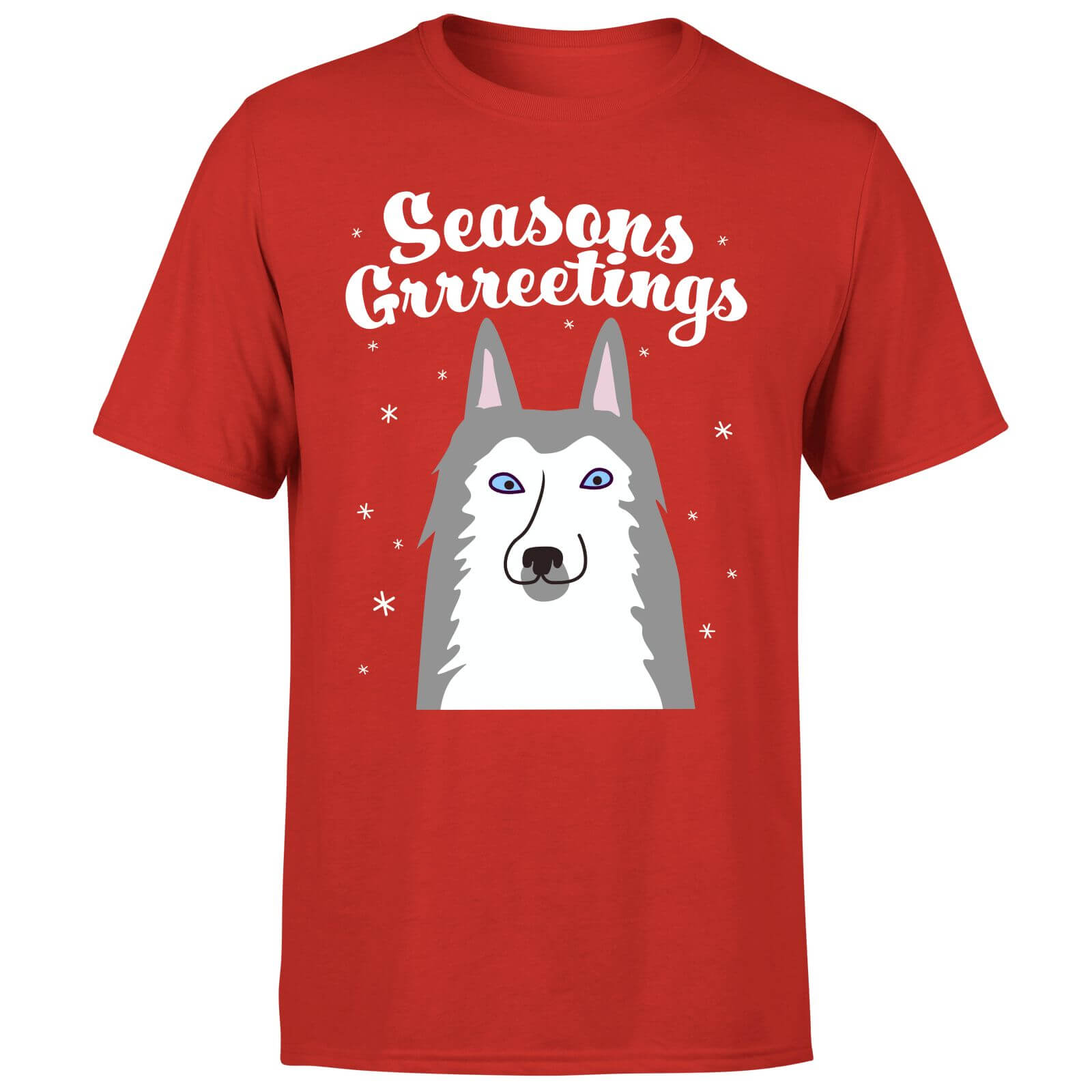 Seasons Grrreetings T-Shirt - Red - S - Red
