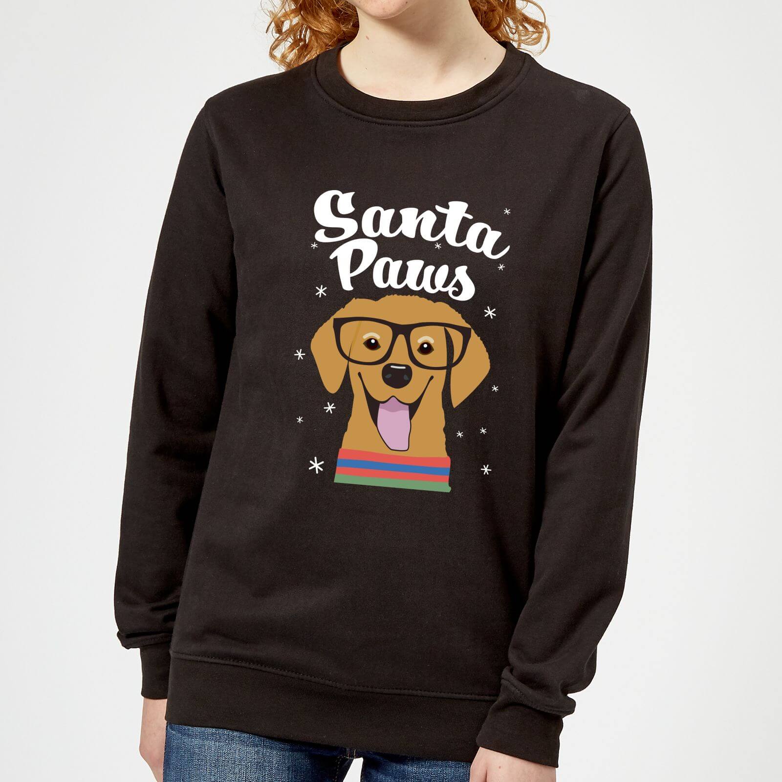 Santa Paws Women's Sweatshirt - Black - XS - Black