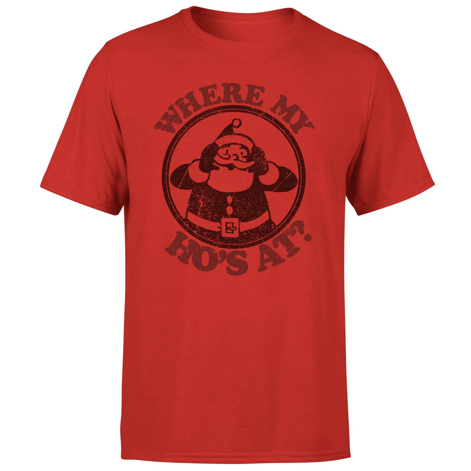 Where My Ho's At T-Shirt - Red - S