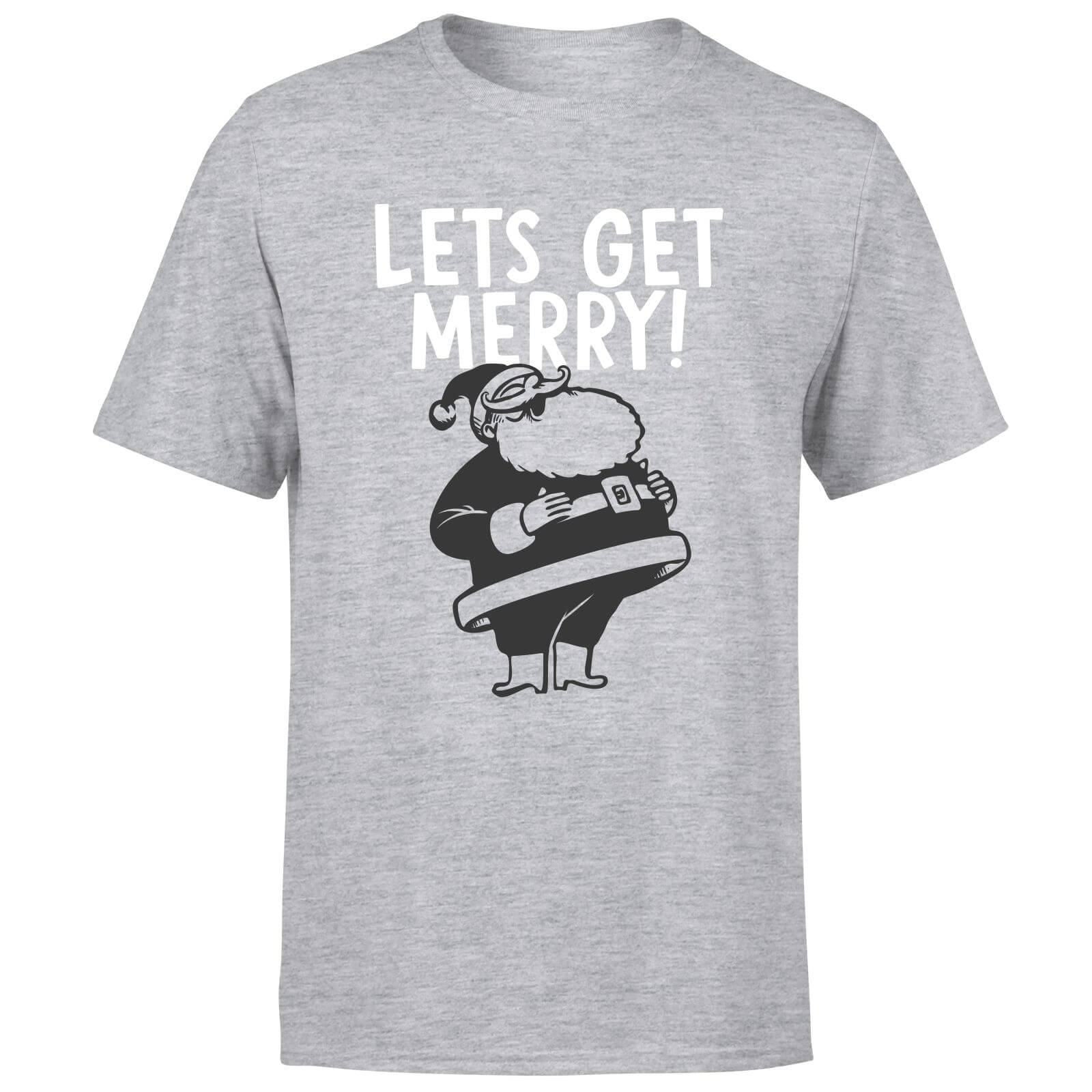 Lets Be Merry T-Shirt - Grey - 5XL - Grey