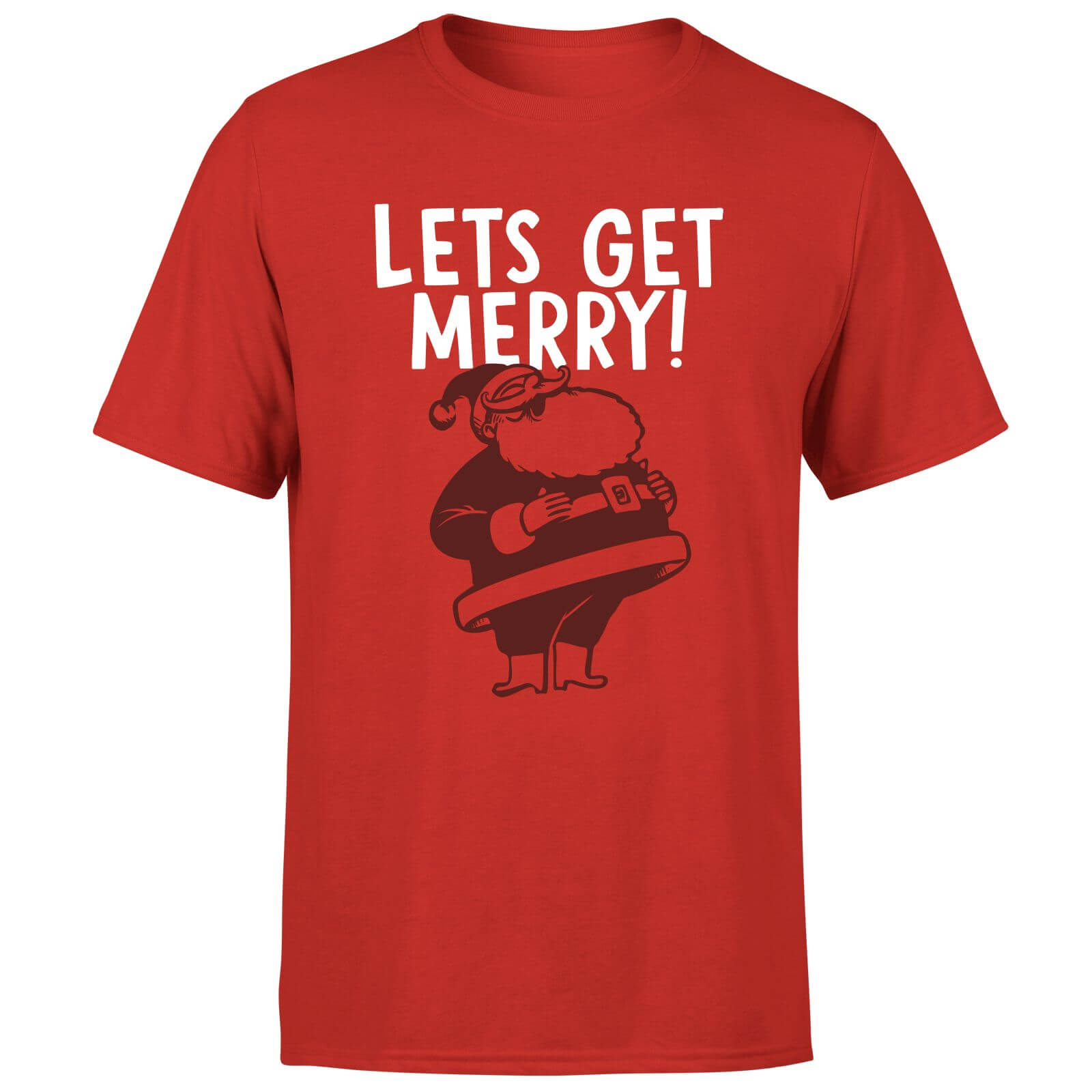 Lets Be Merry T-Shirt - Red - S - Red