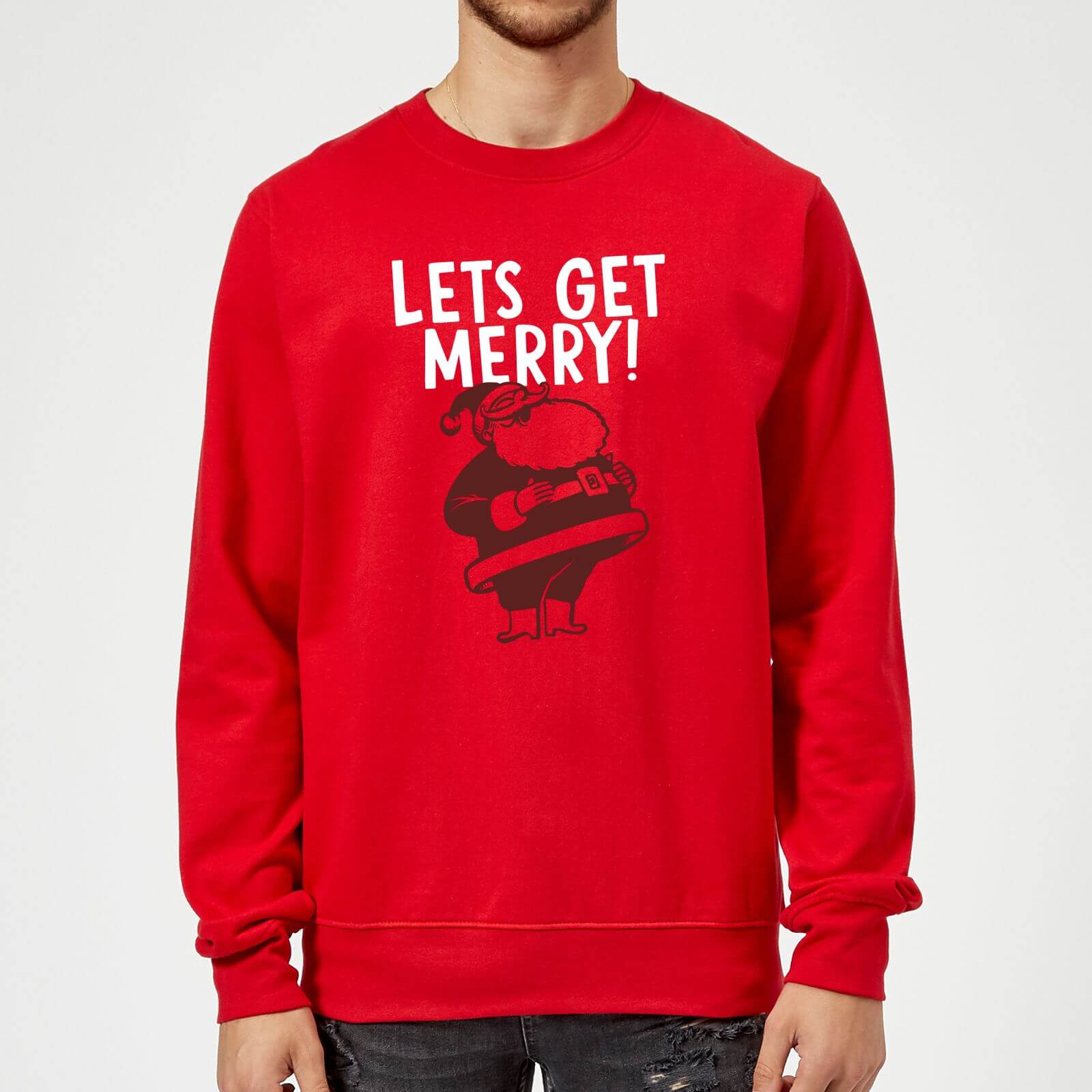 Lets Be Merry Sweatshirt - Red - M - Red