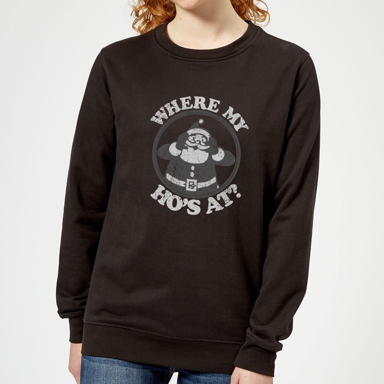 Where My Ho's At Black Women's Sweatshirt - Black - XS - Black