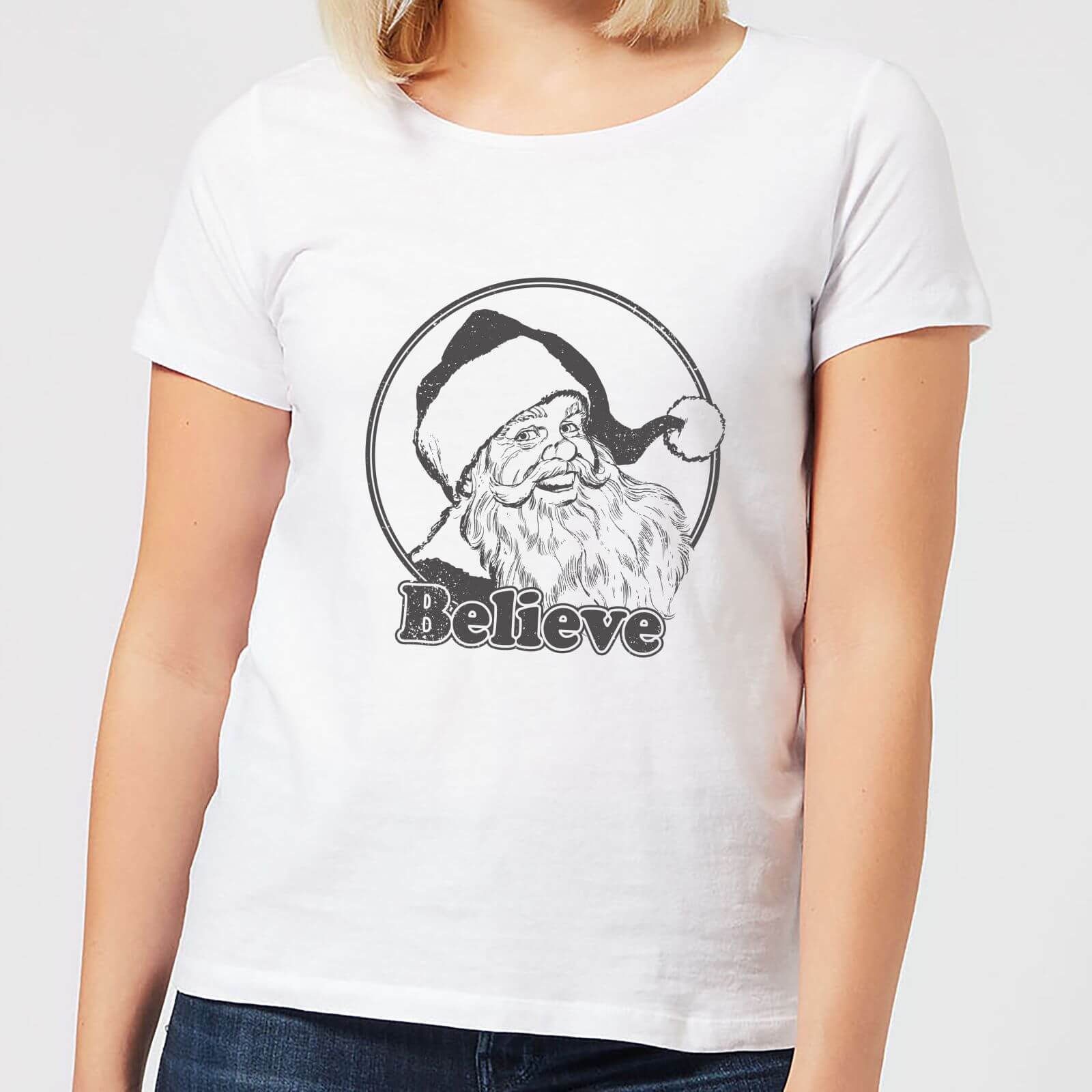 Believe Grey Women's T-Shirt - White - 3XL - Blanc