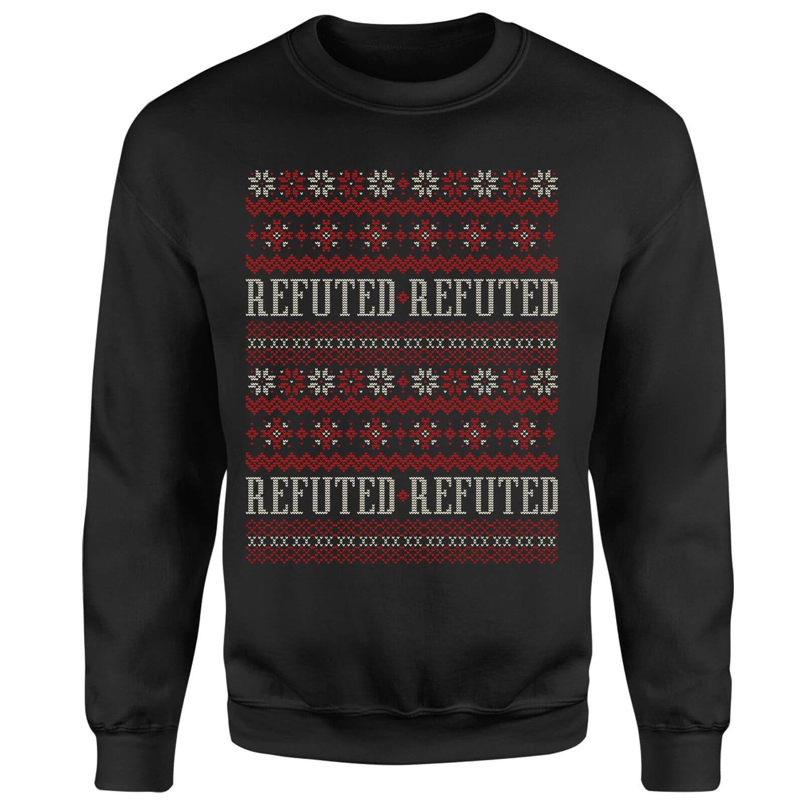 Refuted Christmas Sweatshirt - Black - 5XL - Black