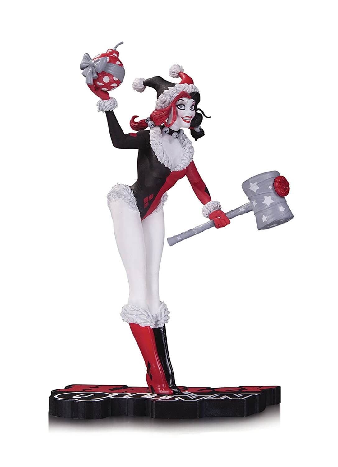 DC Statue Harley Quinn Red White & Black Holiday