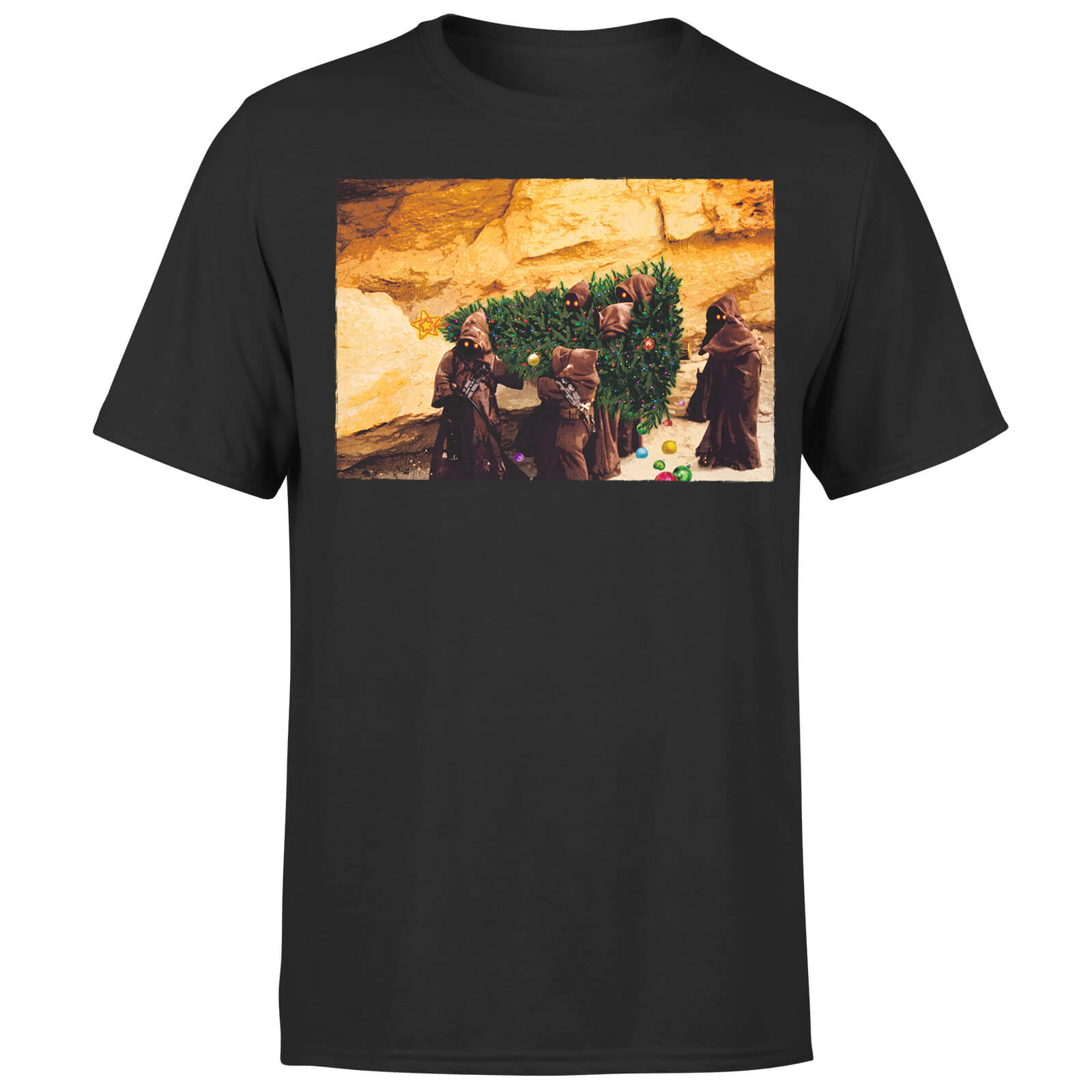 

T-Shirt Star Wars Christmas Jawa Tree Black - M