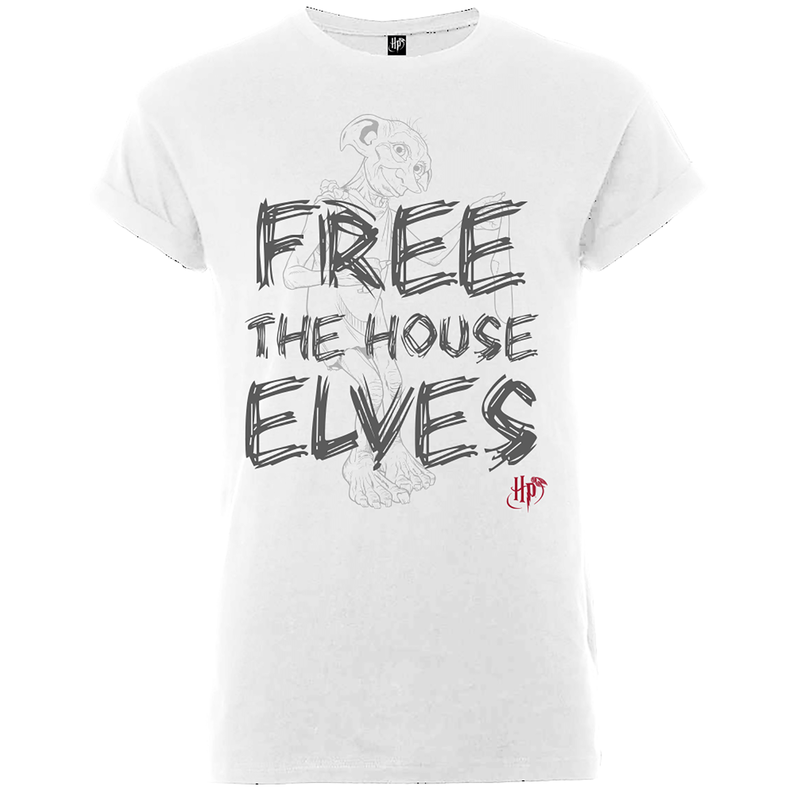 

T-Shirt Harry Potter Free The House Elves White - Donna - S