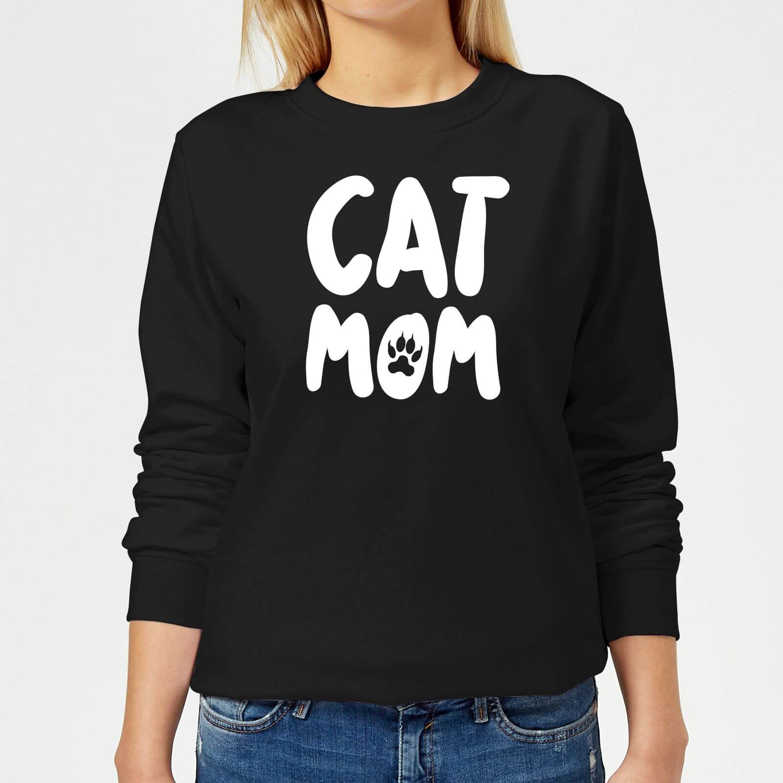 Cat Mom Women's Sweatshirt - Black - XS - Black