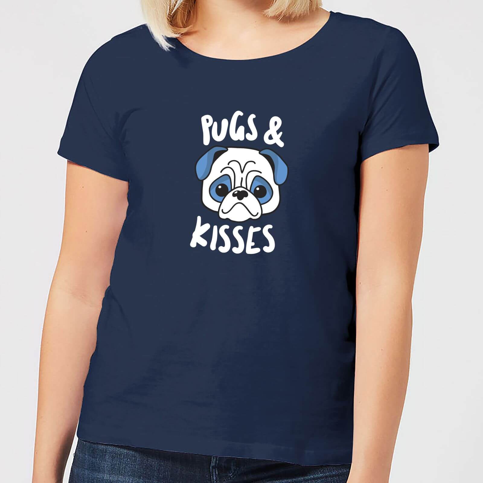 Pugs & Kisses Women's T-Shirt - Navy - S - Navy