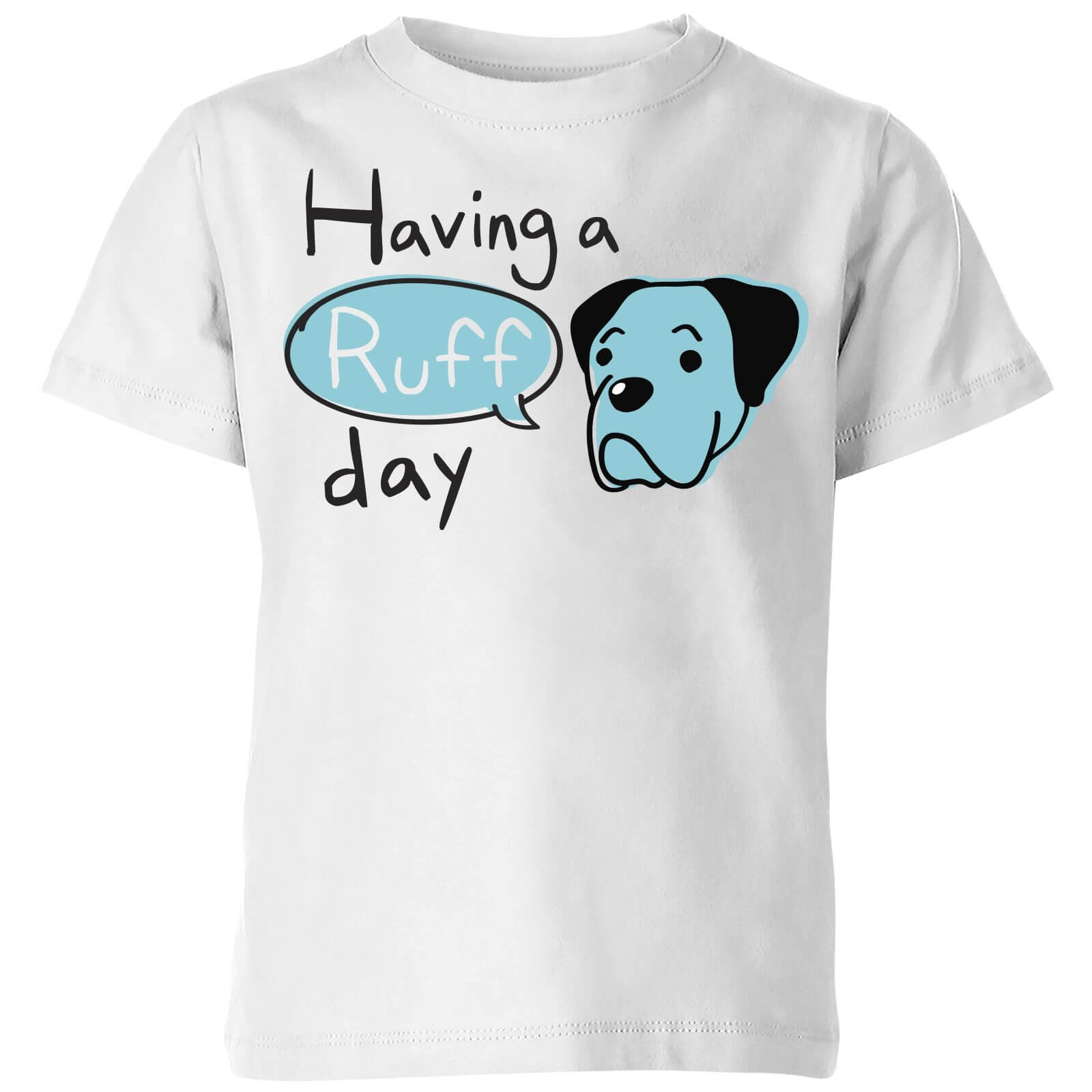 Having A Ruff Day Kids' T-Shirt - White - 3-4 Years - White