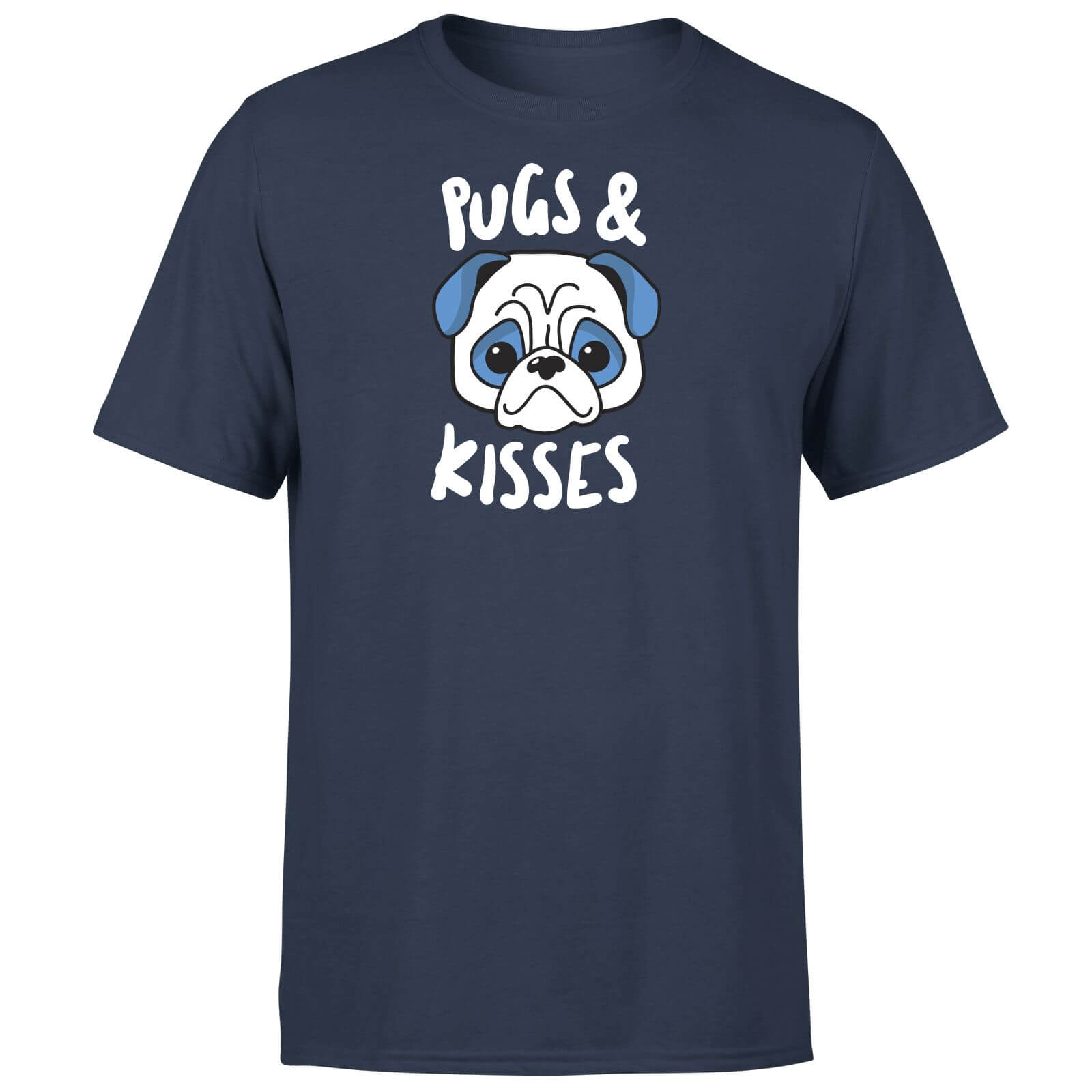 Pugs & Kisses T-Shirt - Navy - S - Navy