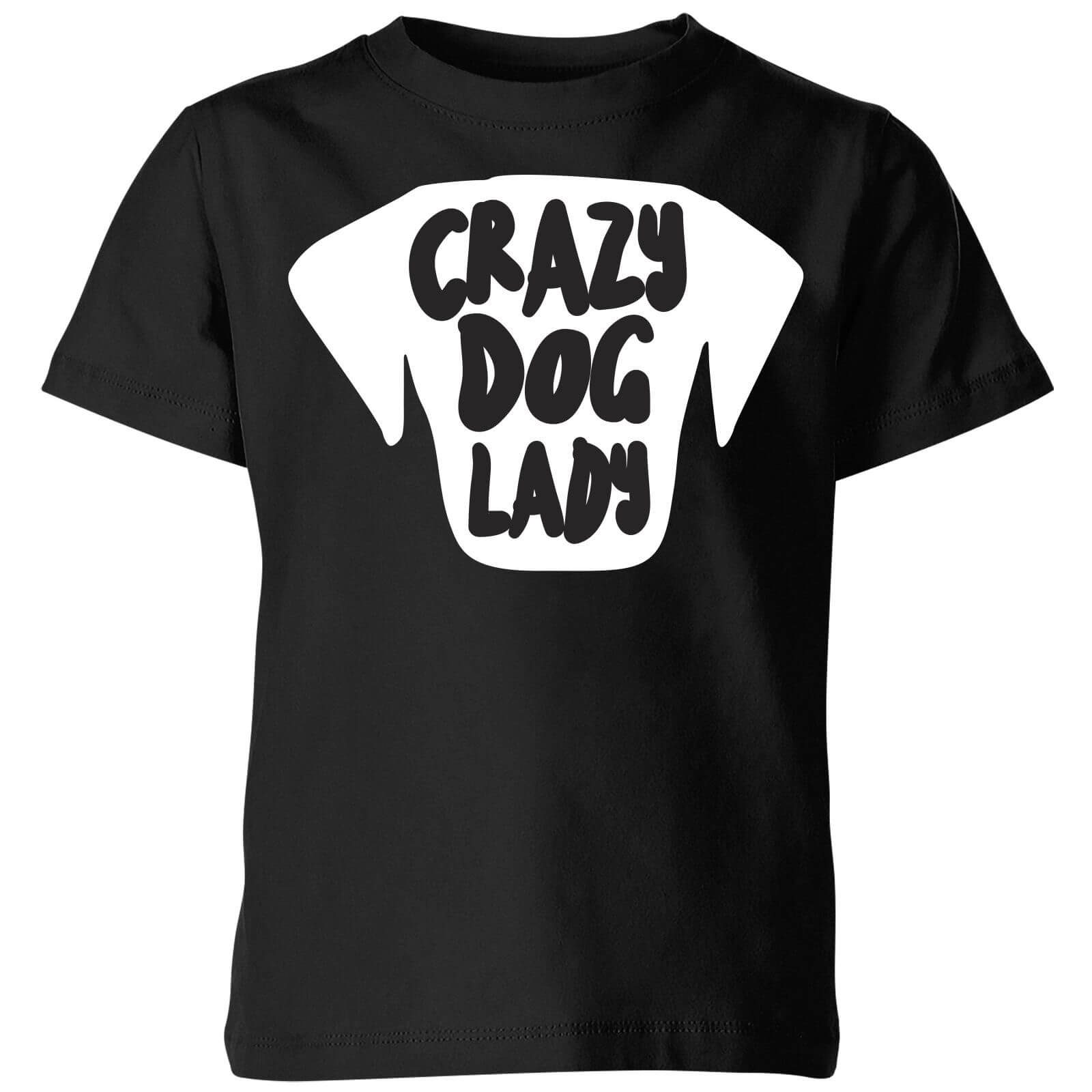 Crazy Dog Lady Kids' T-Shirt - Black - 3-4 Years - Black
