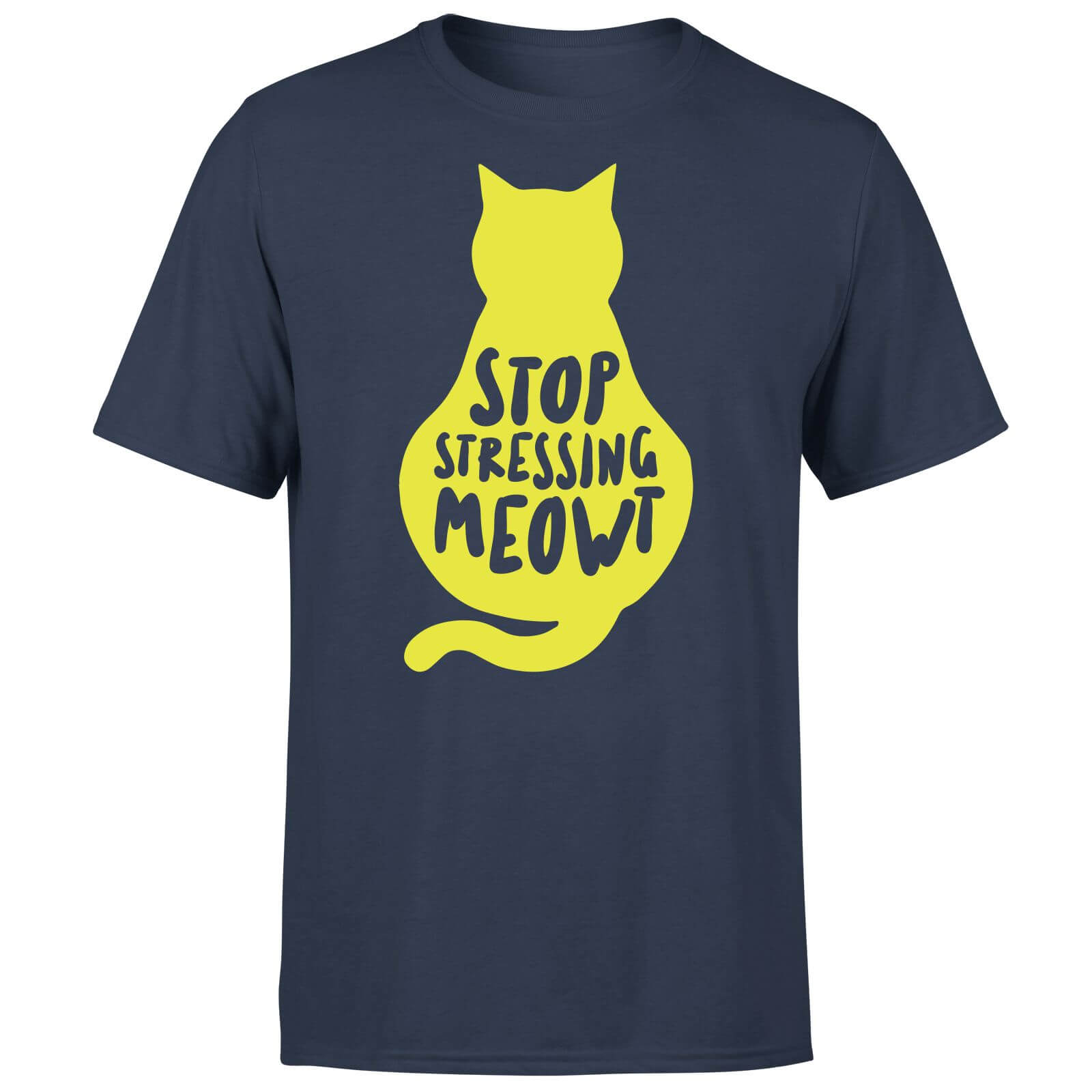 Stop Stressing Meowt T-Shirt - Navy - S