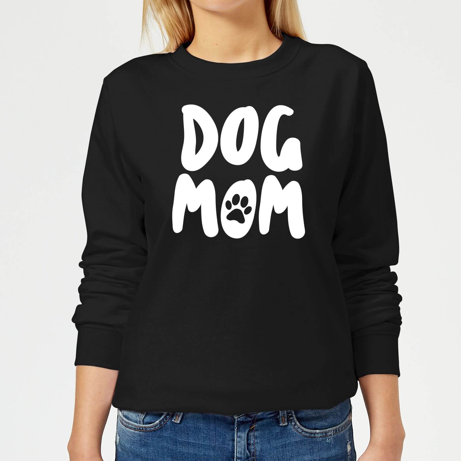 Dog Mom Women's Sweatshirt - Black - XS