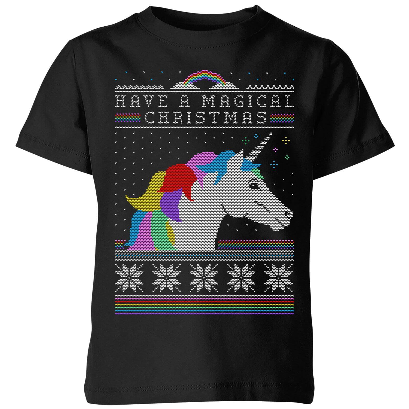 Have a magical Christmas Fair isle Kids' T-Shirt - Black - 3-4 Years - Black