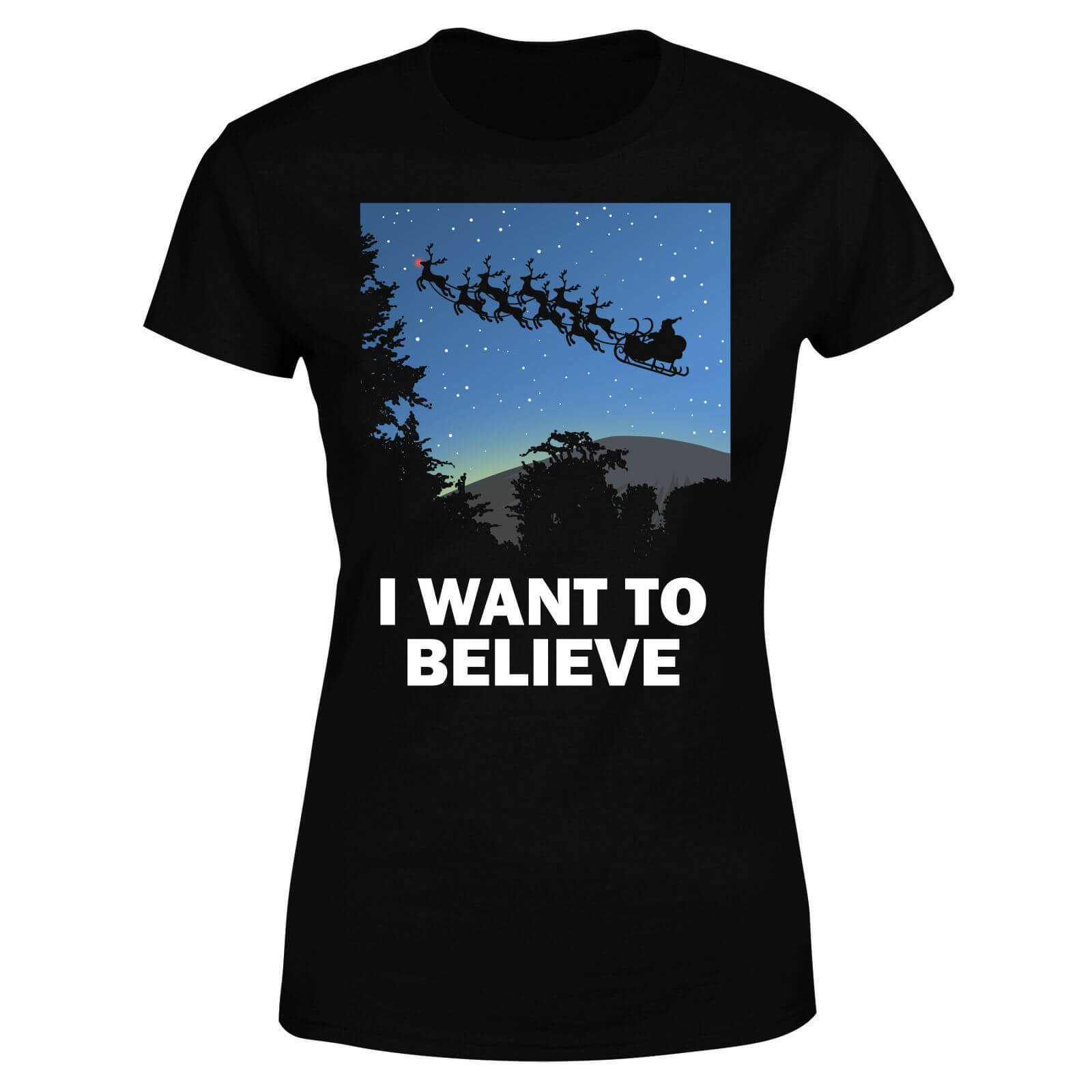 I Want To Believe Women's T-Shirt - Black - S - Black