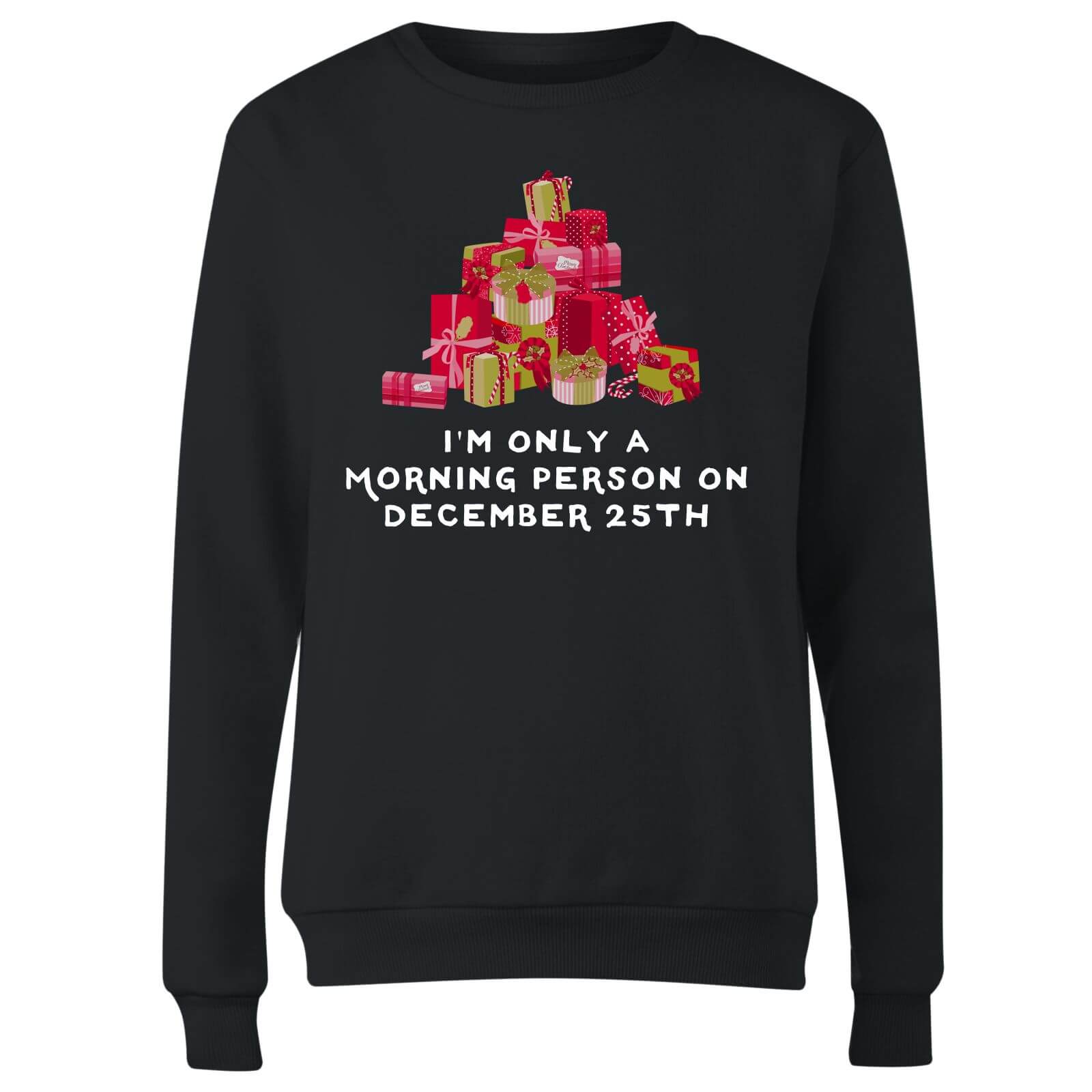 I'm Only A Morning Person Women's Sweatshirt - Black - S