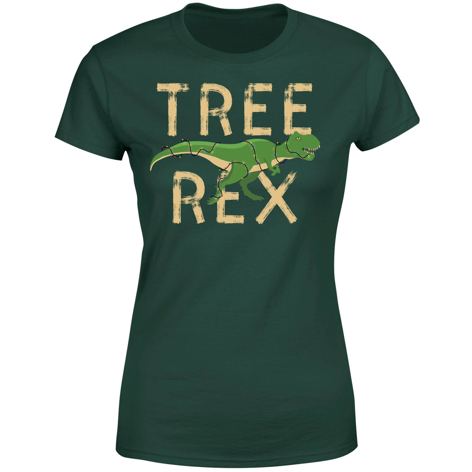 Tree Rex Women's T-Shirt - Forest Green - S - Forest Green