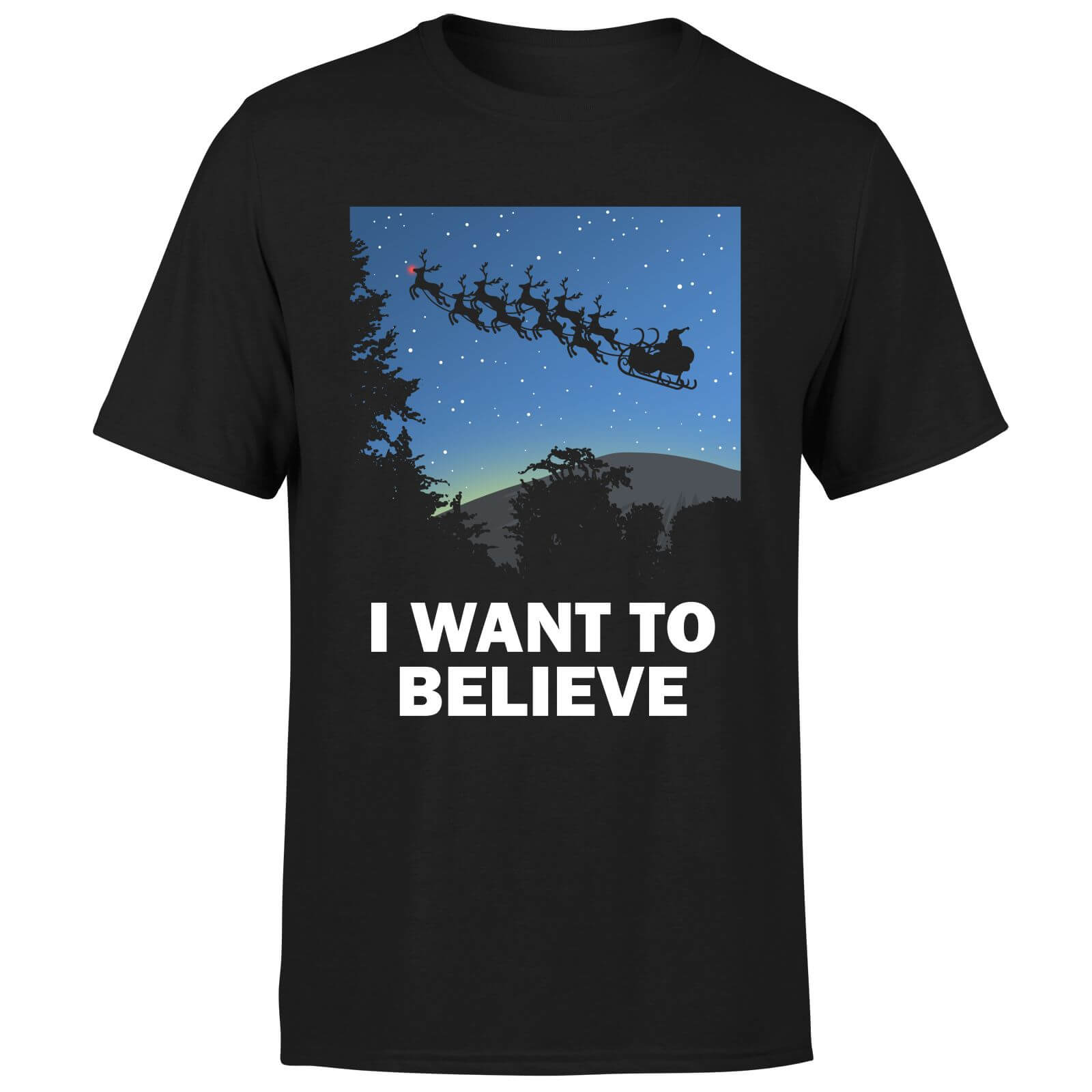I Want To Believe T-Shirt - Black - S