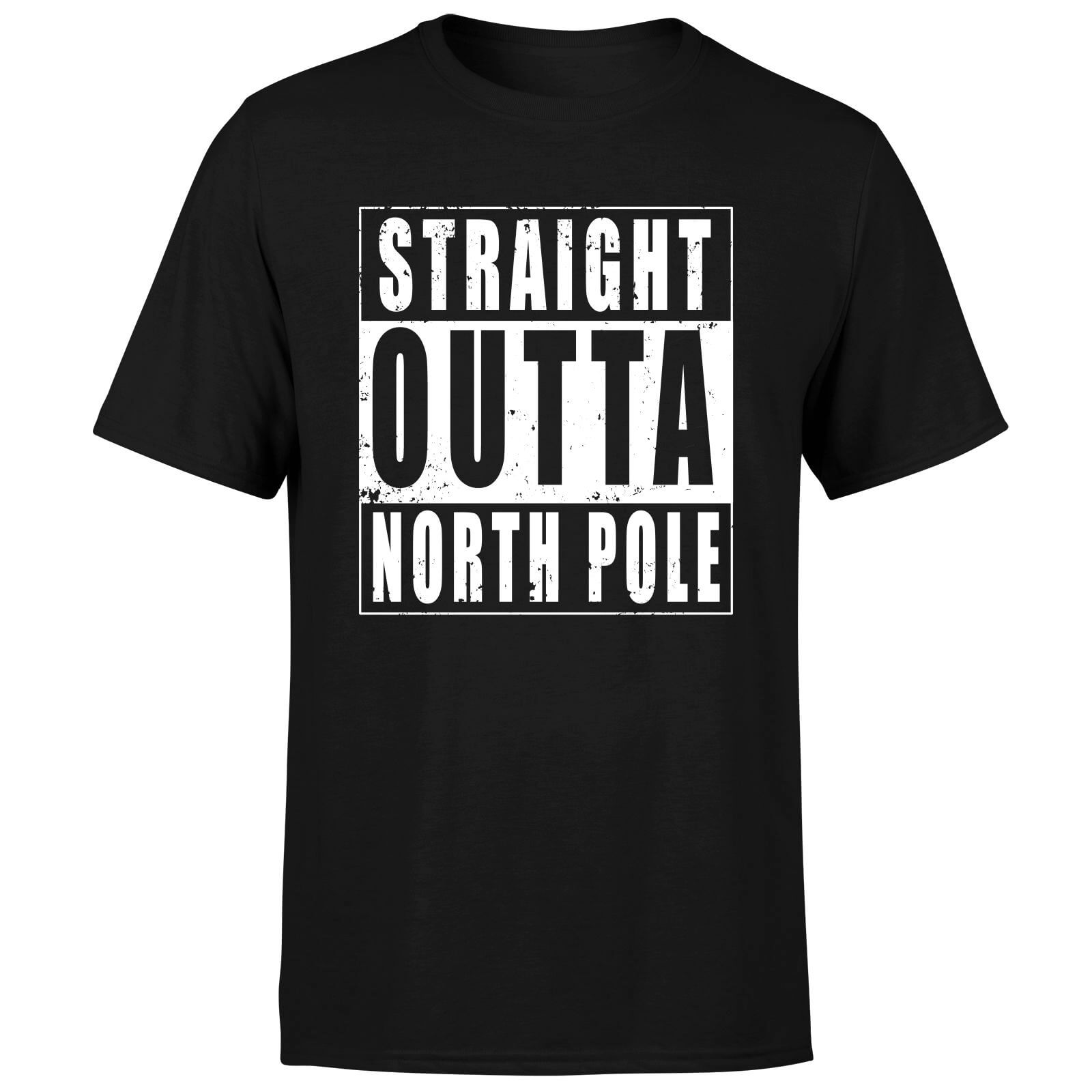 Straight Outta North Pole T-Shirt - Black - M