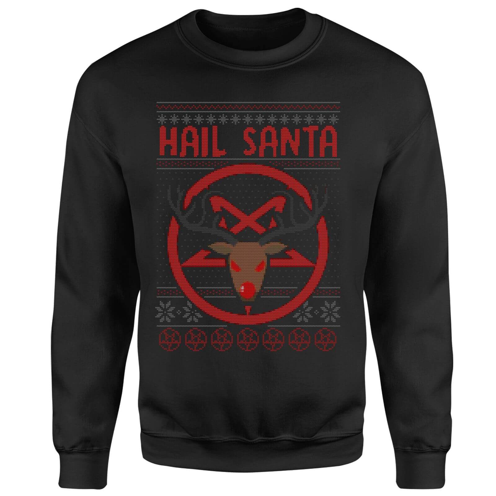 Hail Santa Sweatshirt - Black - S