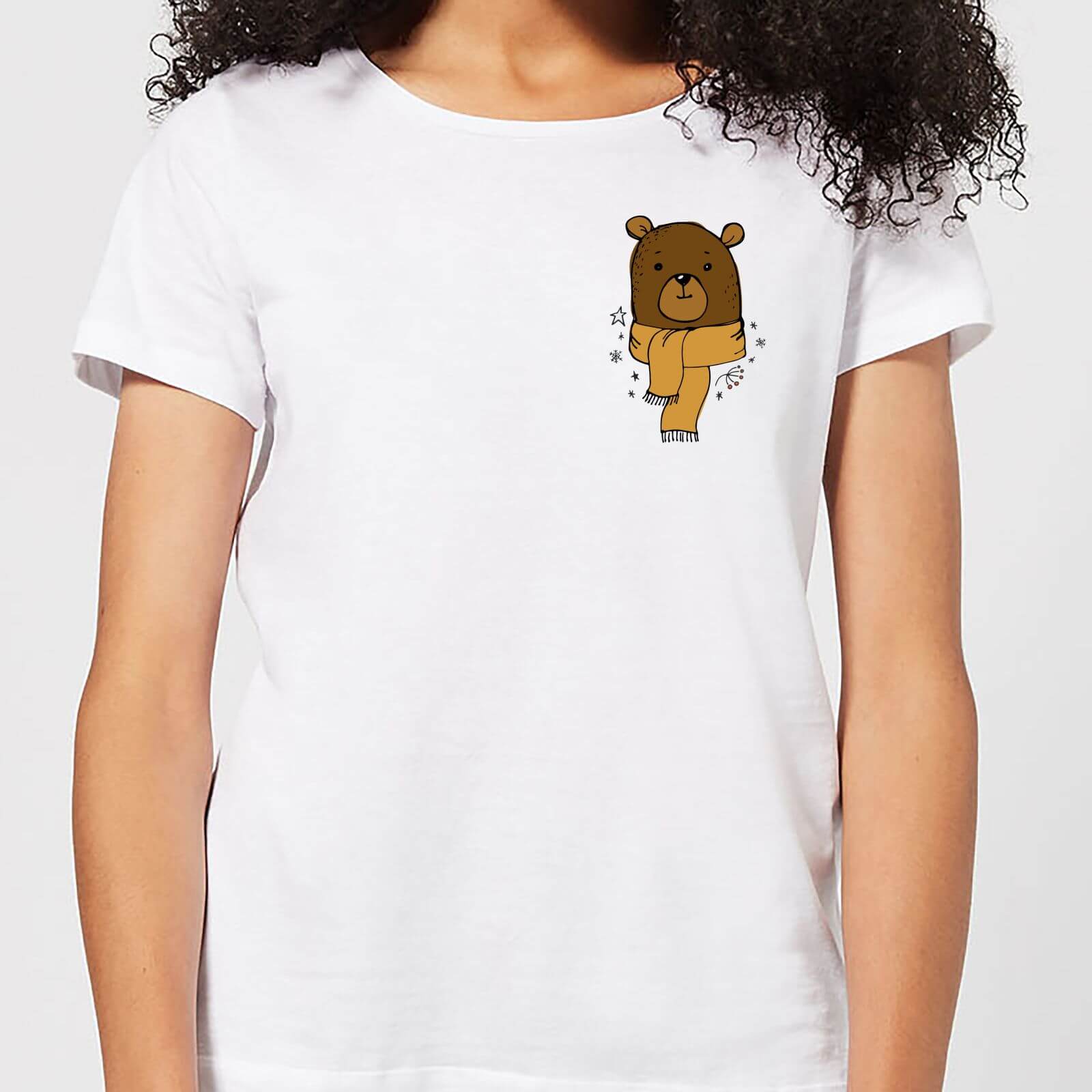 Christmas Bear Pocket Women's T-Shirt - White - 5XL - Blanc
