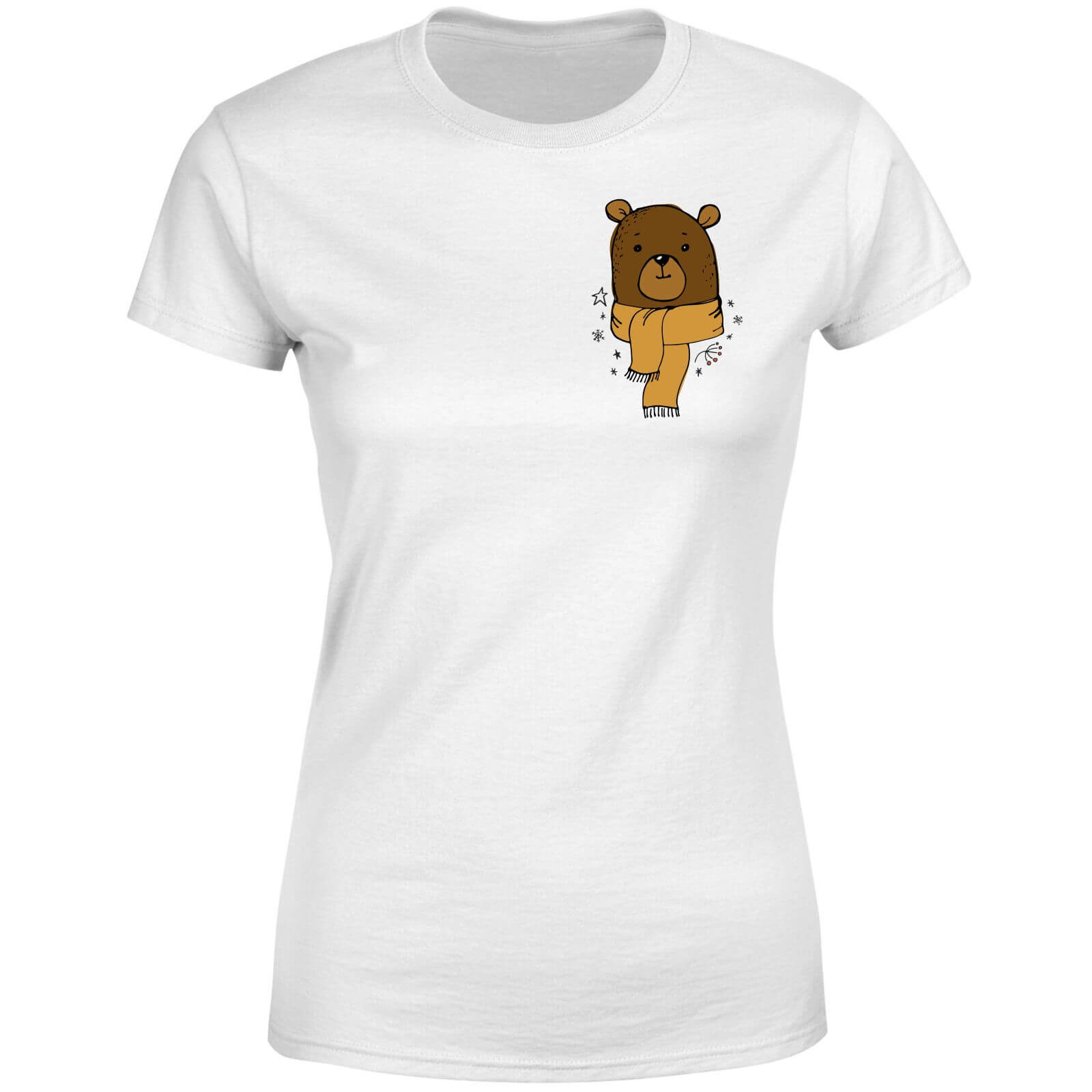 Christmas Bear Pocket Women's T-Shirt - White - S