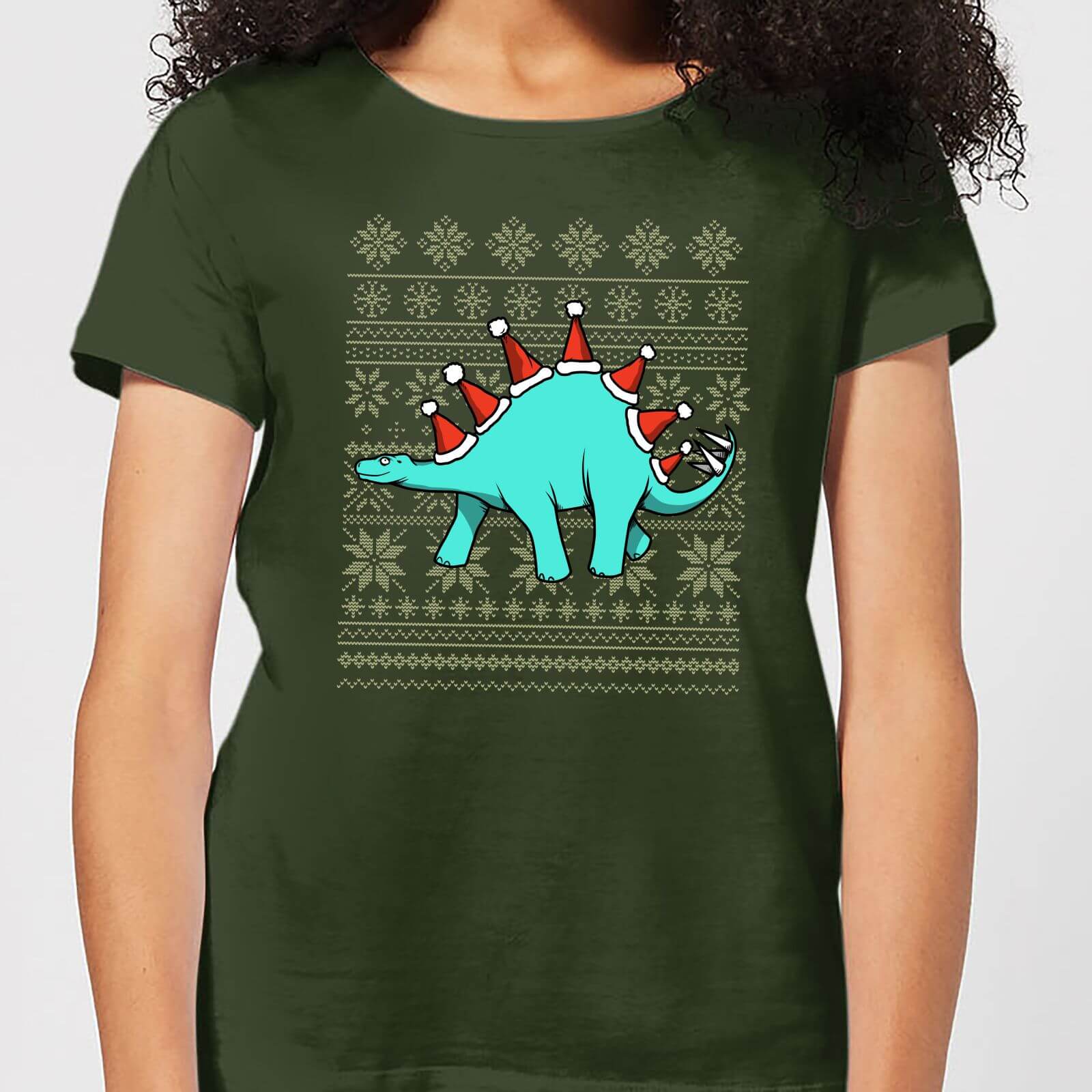 Stegosantahats Women's T-Shirt - Forest Green - M - Forest Green