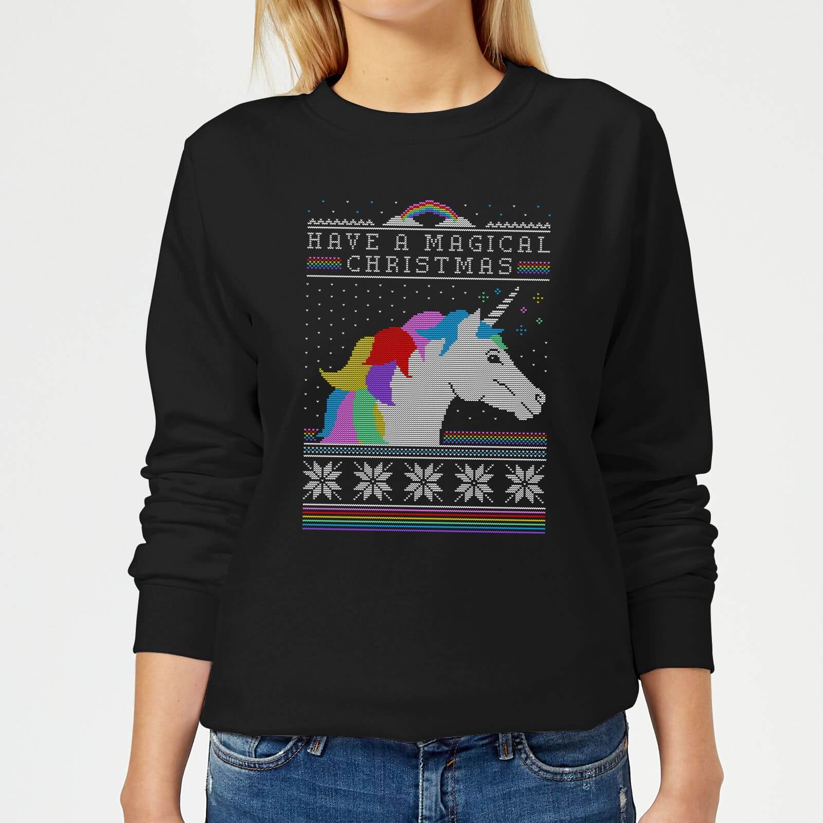 Have a magical Christmas Fair isle Women's Sweatshirt - Black - XS