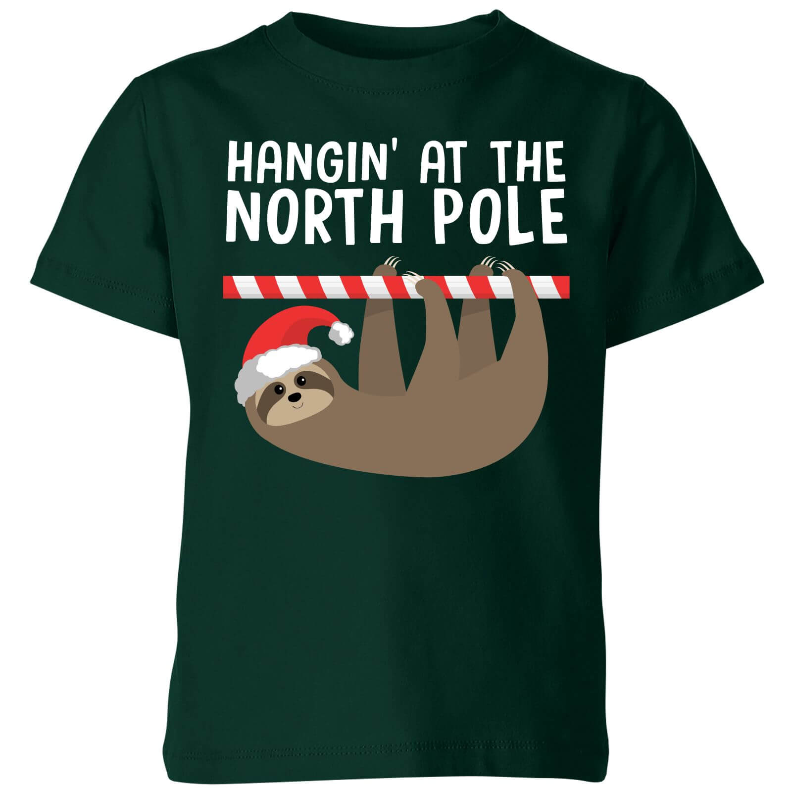 Hangin' At The North Pole Kids' T-Shirt - Forest Green - 5-6 Years - Forest Green